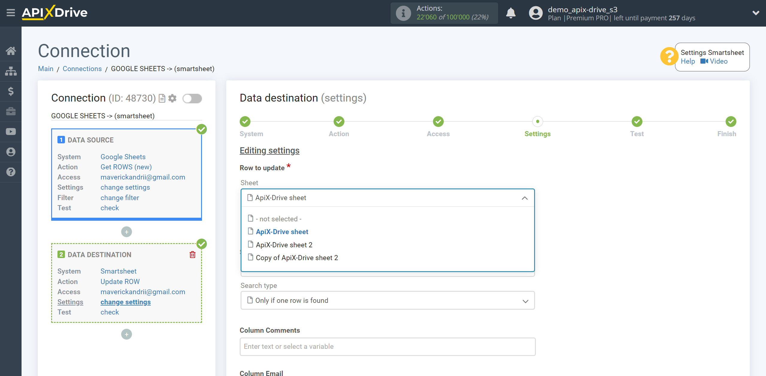 How to setup Smartsheet Update Row / Add Row | Assigning Fields