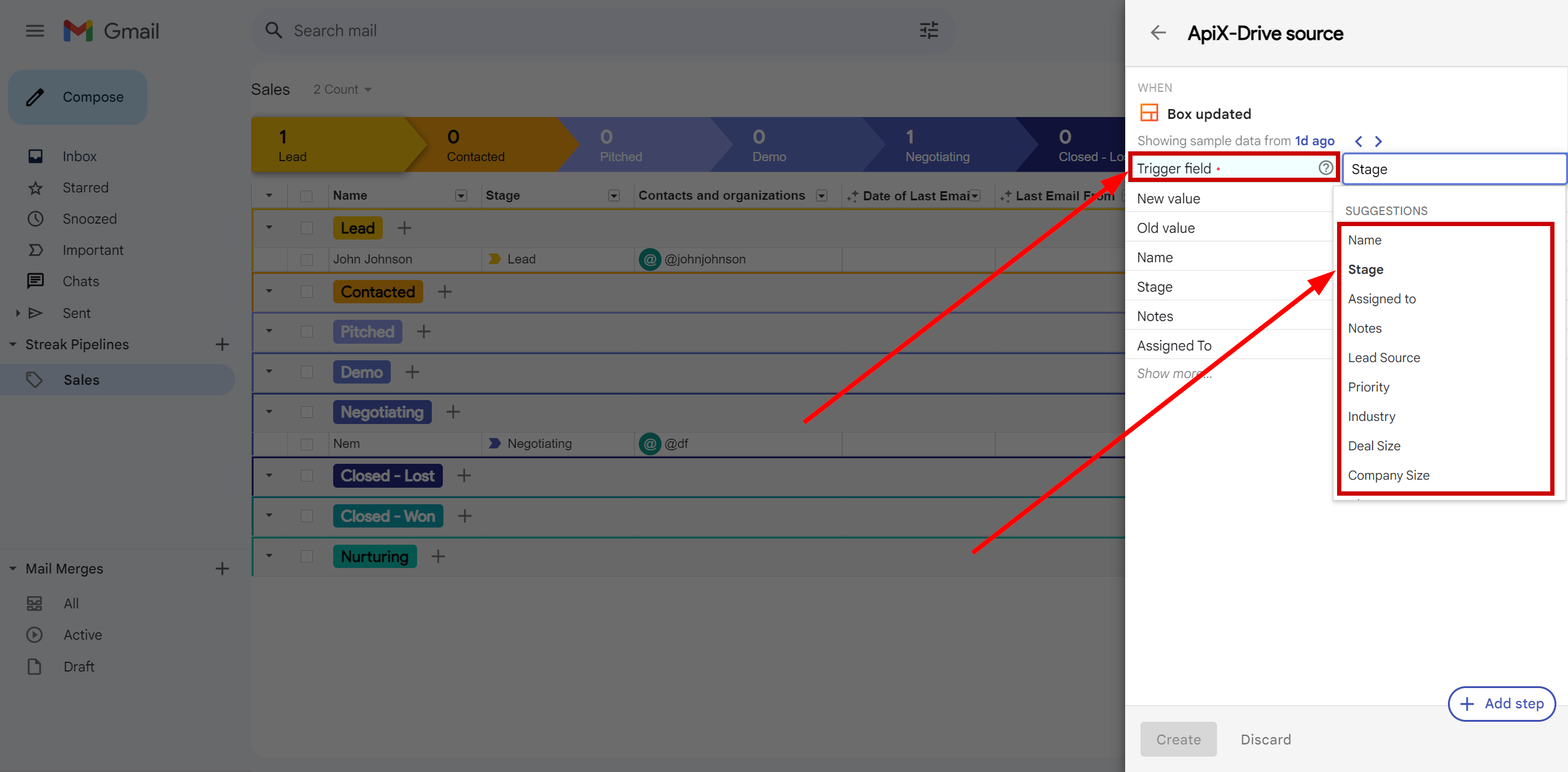 How to Connect Streak as Data Source | Event setup