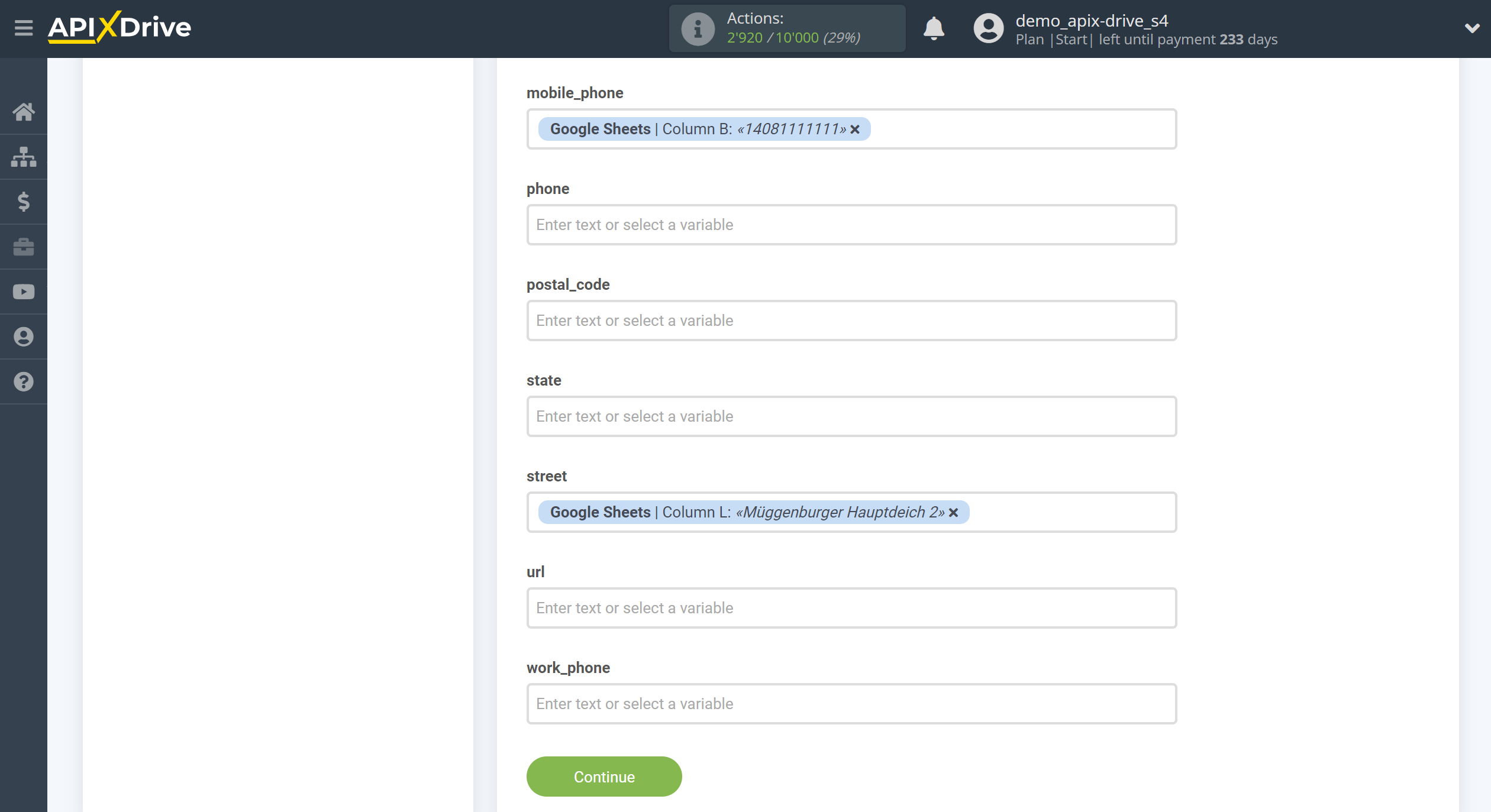 How to Connect GetResponse as Data Destination | Assigning fields