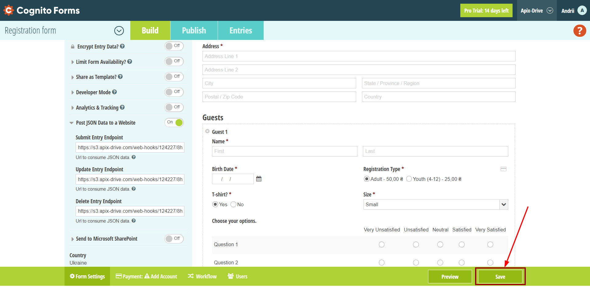 How to Connect Cognito Forms as Data Source | Saving data transfer