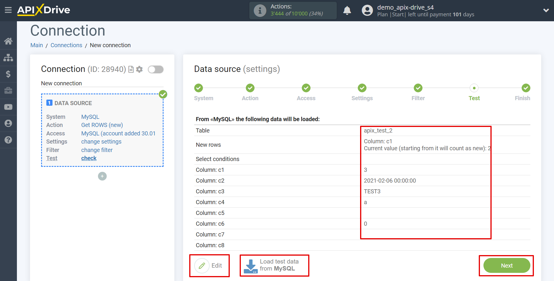 How to Connect MySQL as Data Source | Test data