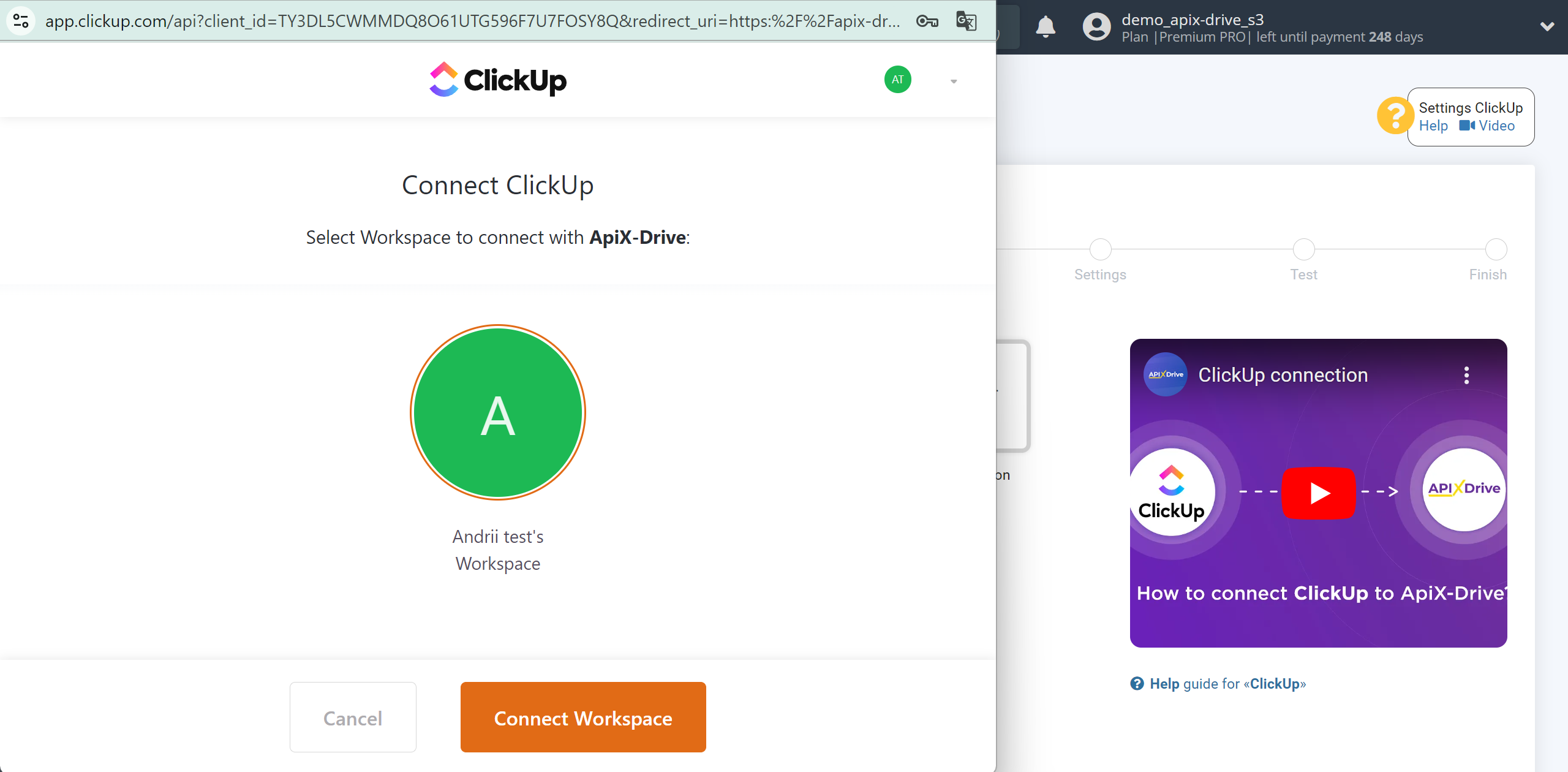 How to setup ClickUp Update Task / Create Task | Go to ClickUp settings