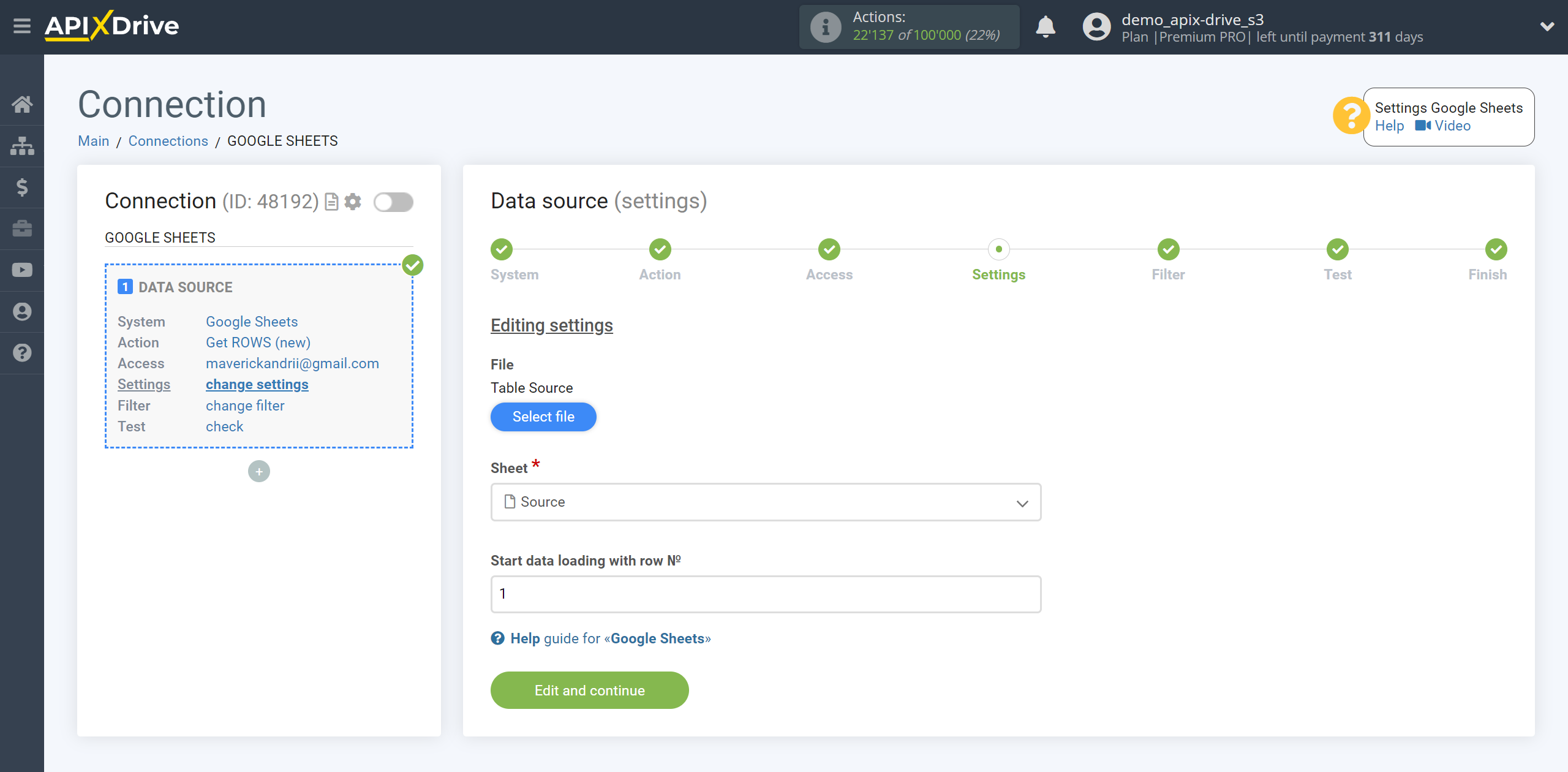 How to setup HubSpot Update Deal / Create Deal | Selecting a table and data sheet