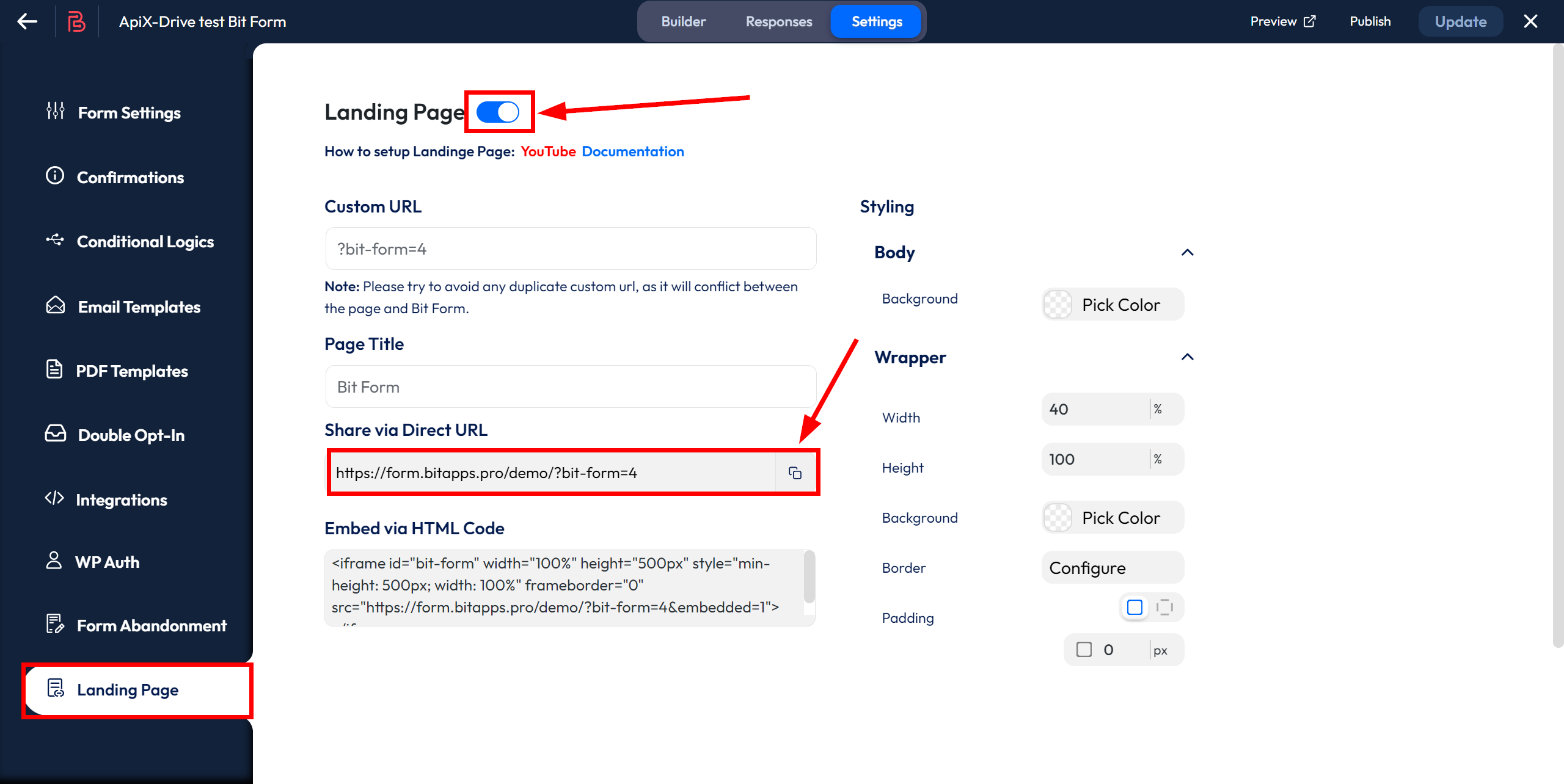 How to Connect Bit Form as Data Source | Generating test data from a form