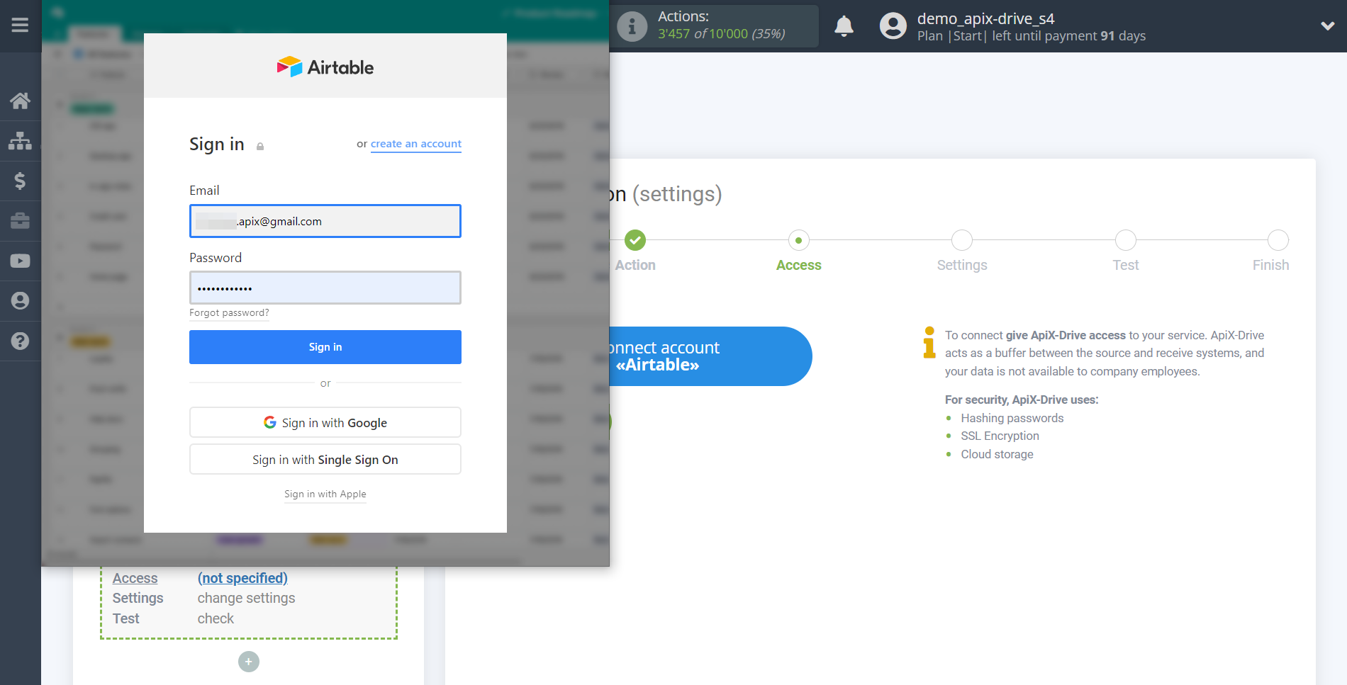 How to Connect AirTable as Data Destination | Account connection