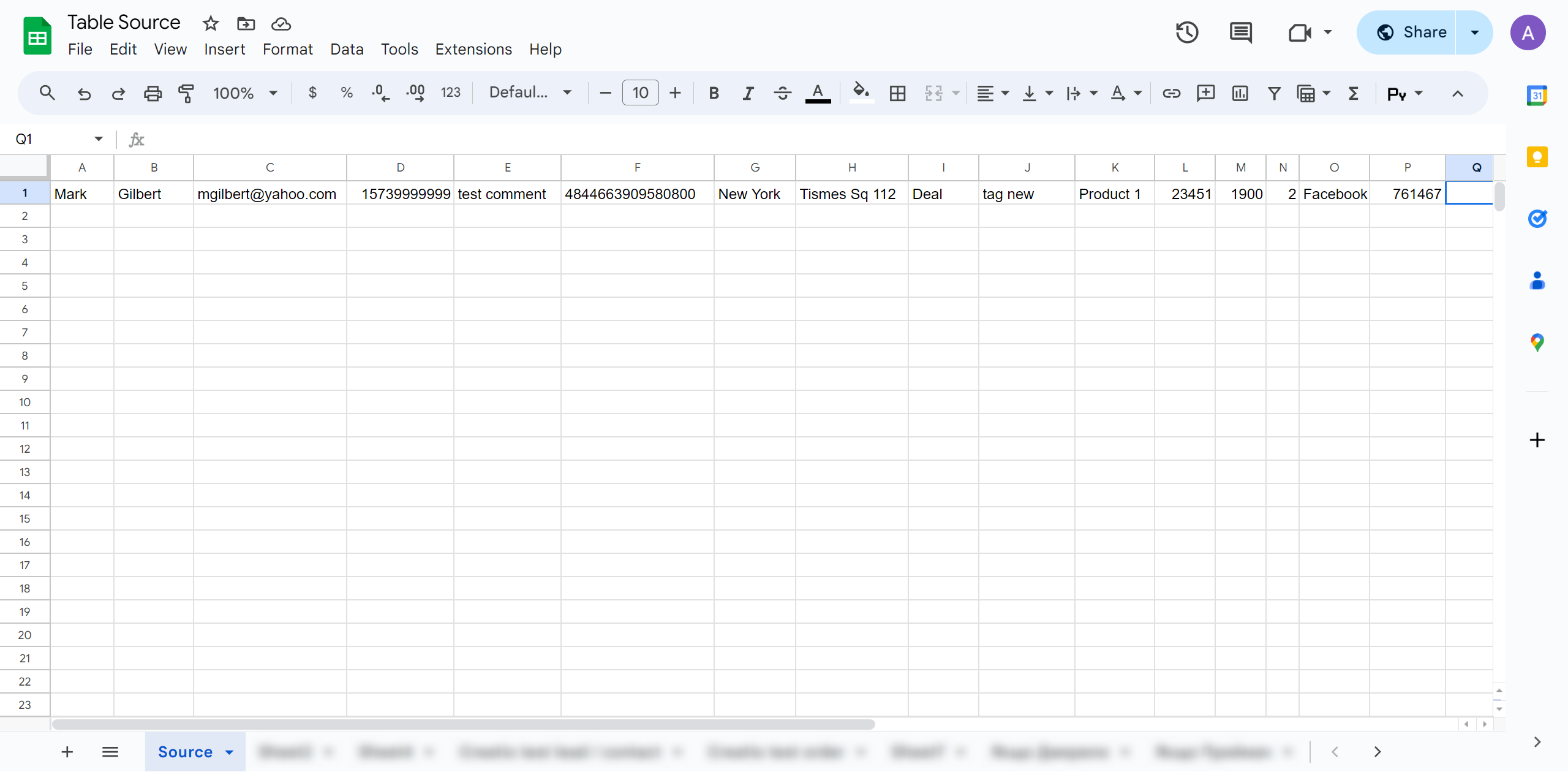 How to setup AgileCRM Update Deal / Create Deal | Test data in Google Sheets