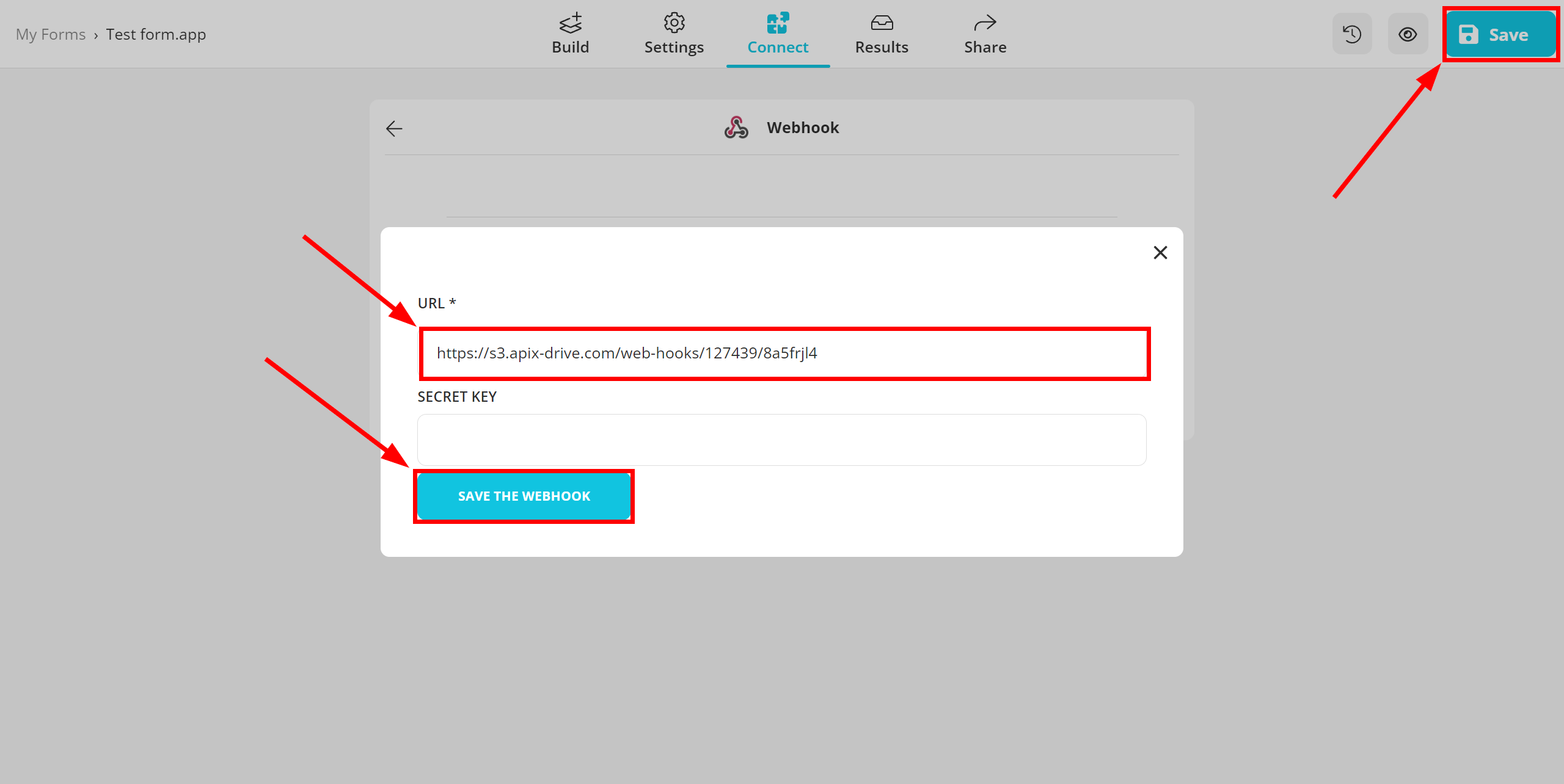 How to Connect forms.app as Data Source | Webhook Setup