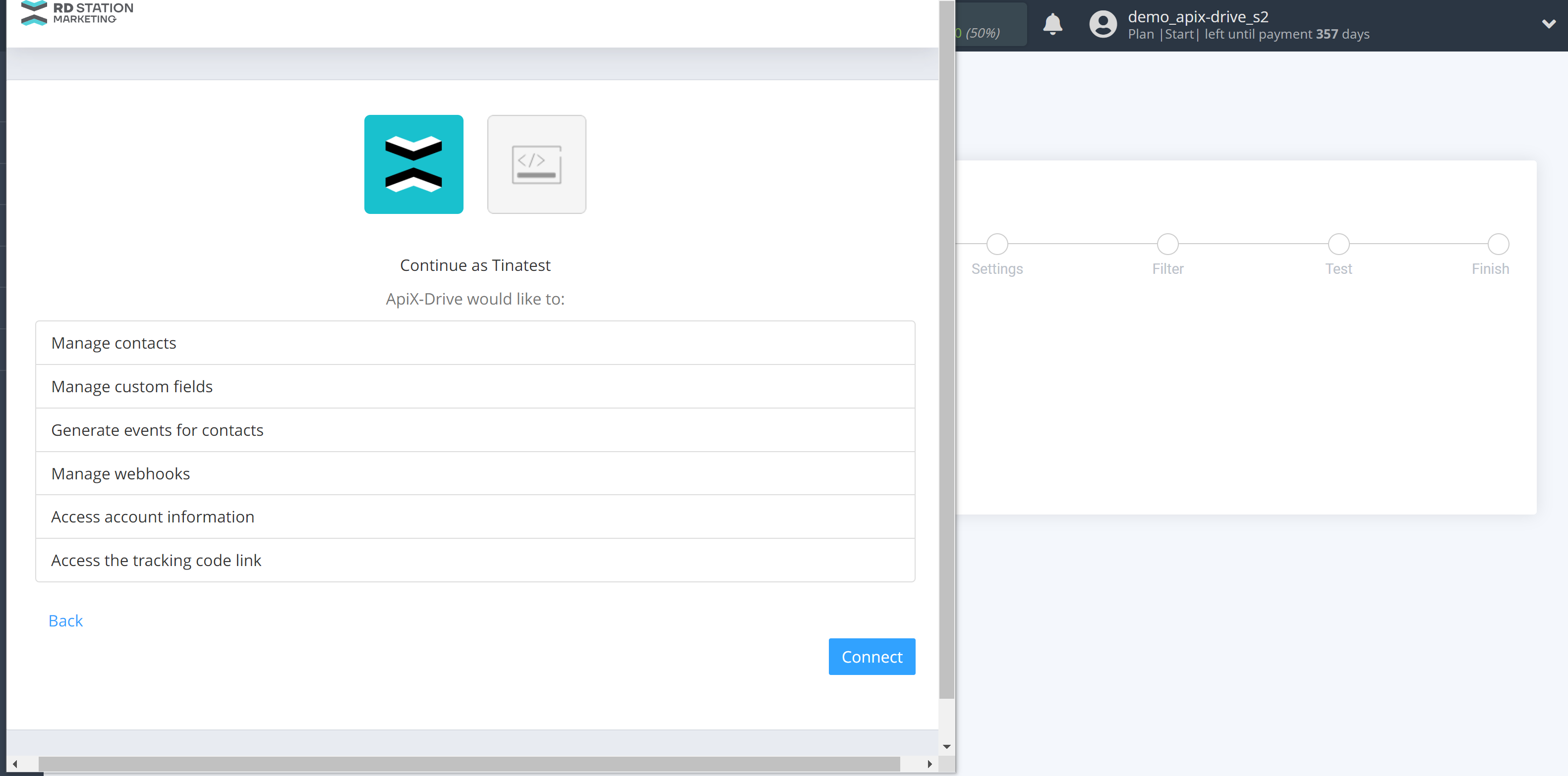 How to Connect RD Station as Data Source | Allow access