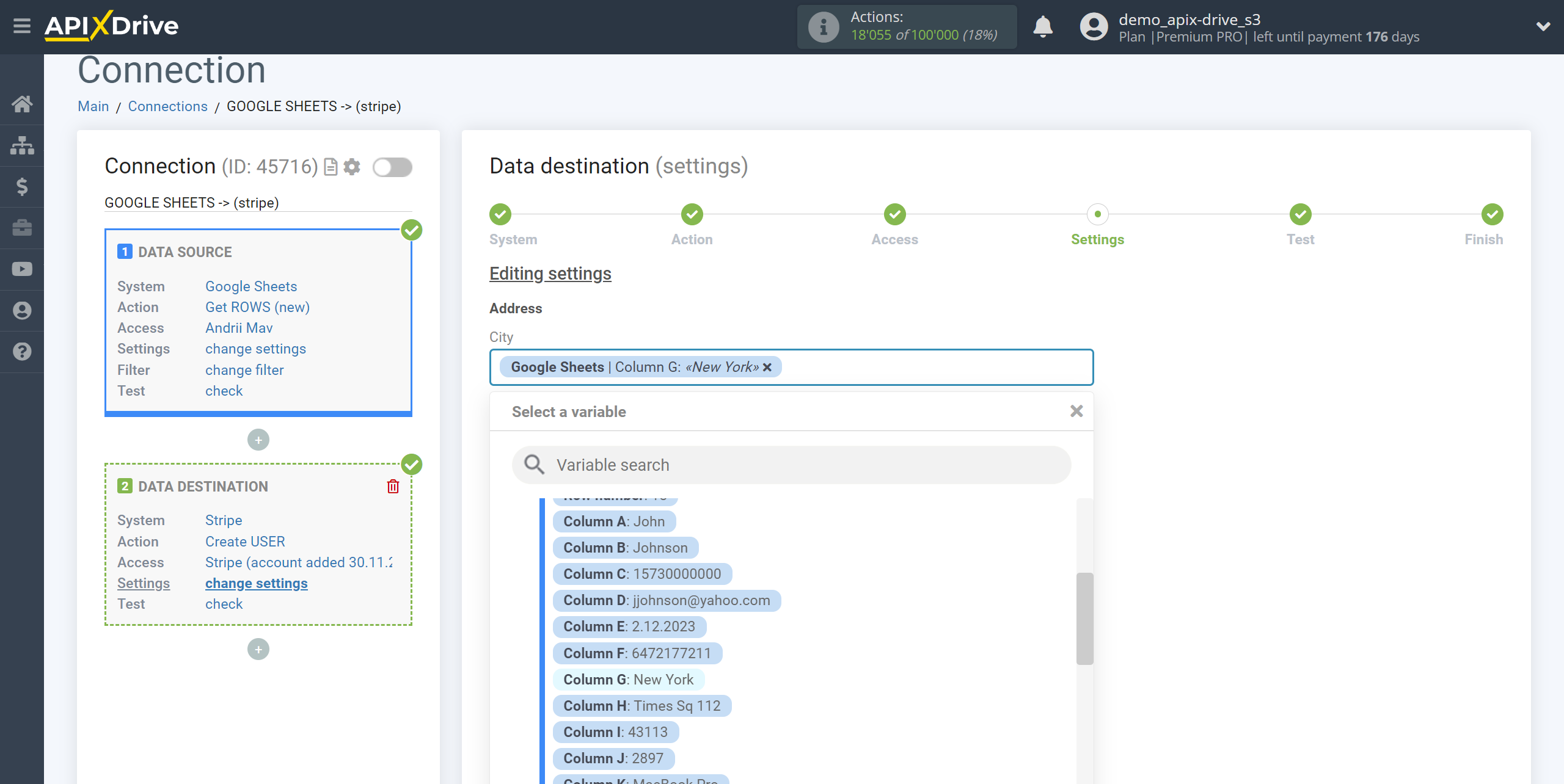 How to Connect Stripe as Data Destination | Assigning Fields