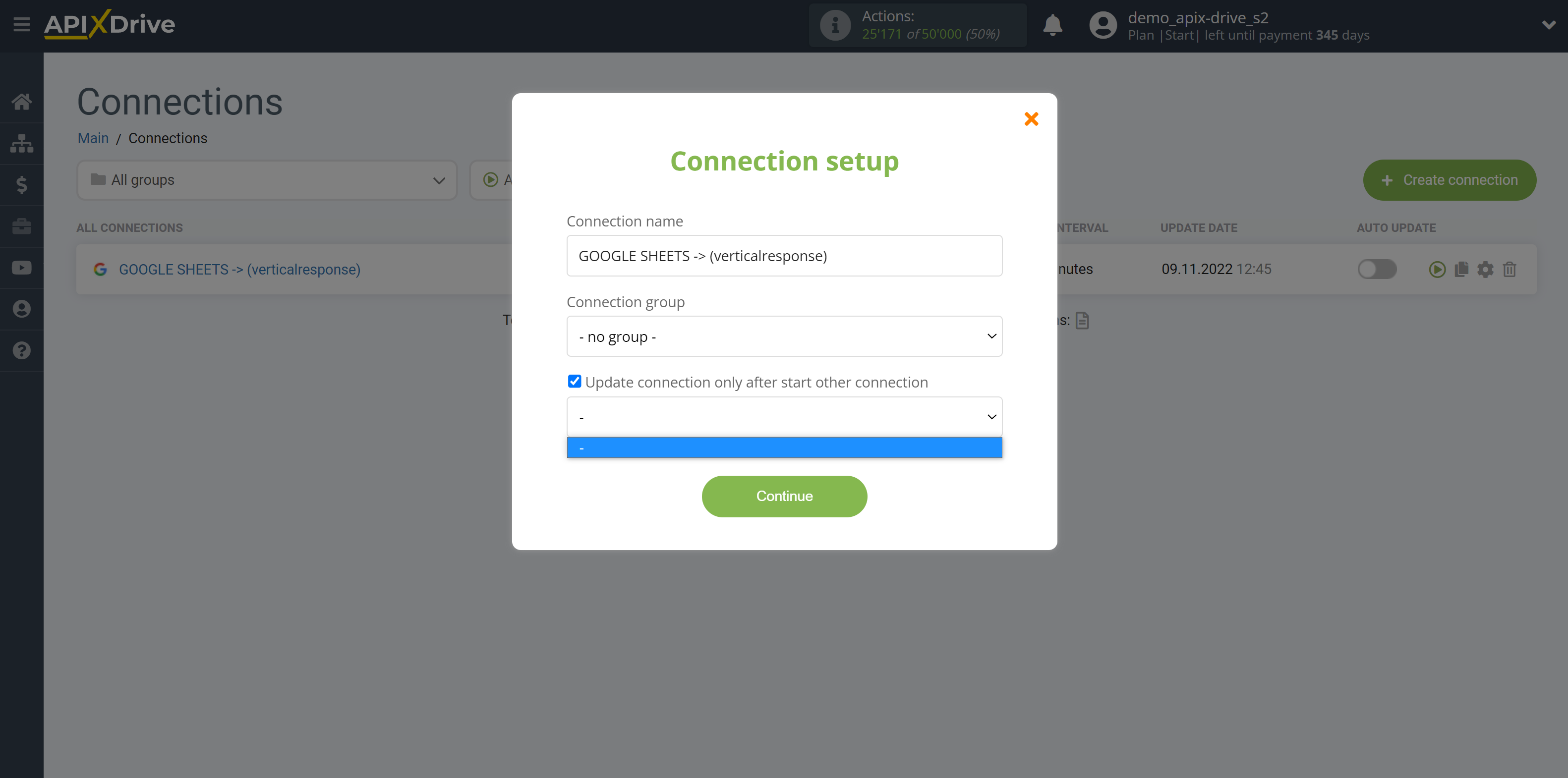 How to Connect VerticalResponse as Data Destination | Update Priority