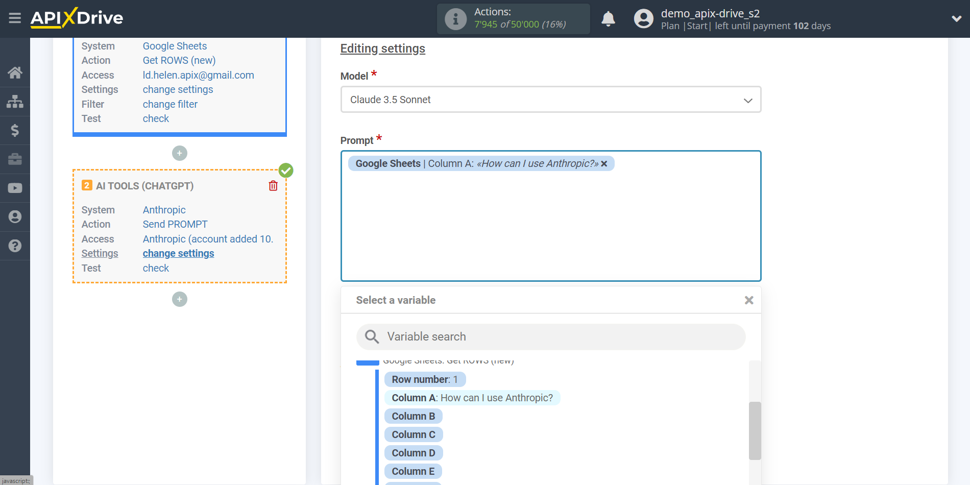 Setting up Anthropic in Google Sheets | Setting up Anthropic