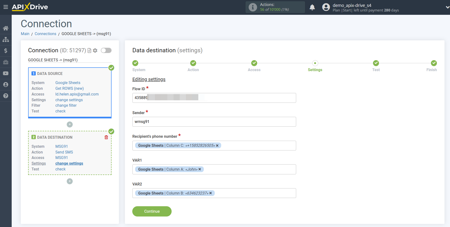 How to Connect MSG91 as Data Destination | Assigning fields