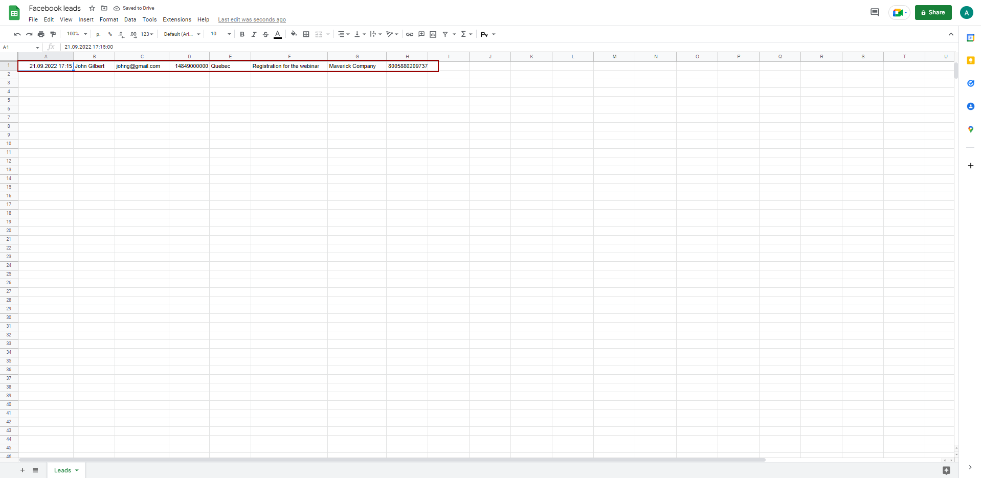 How to Connect Google Sheets as Data Destination | Checking the get result in the table