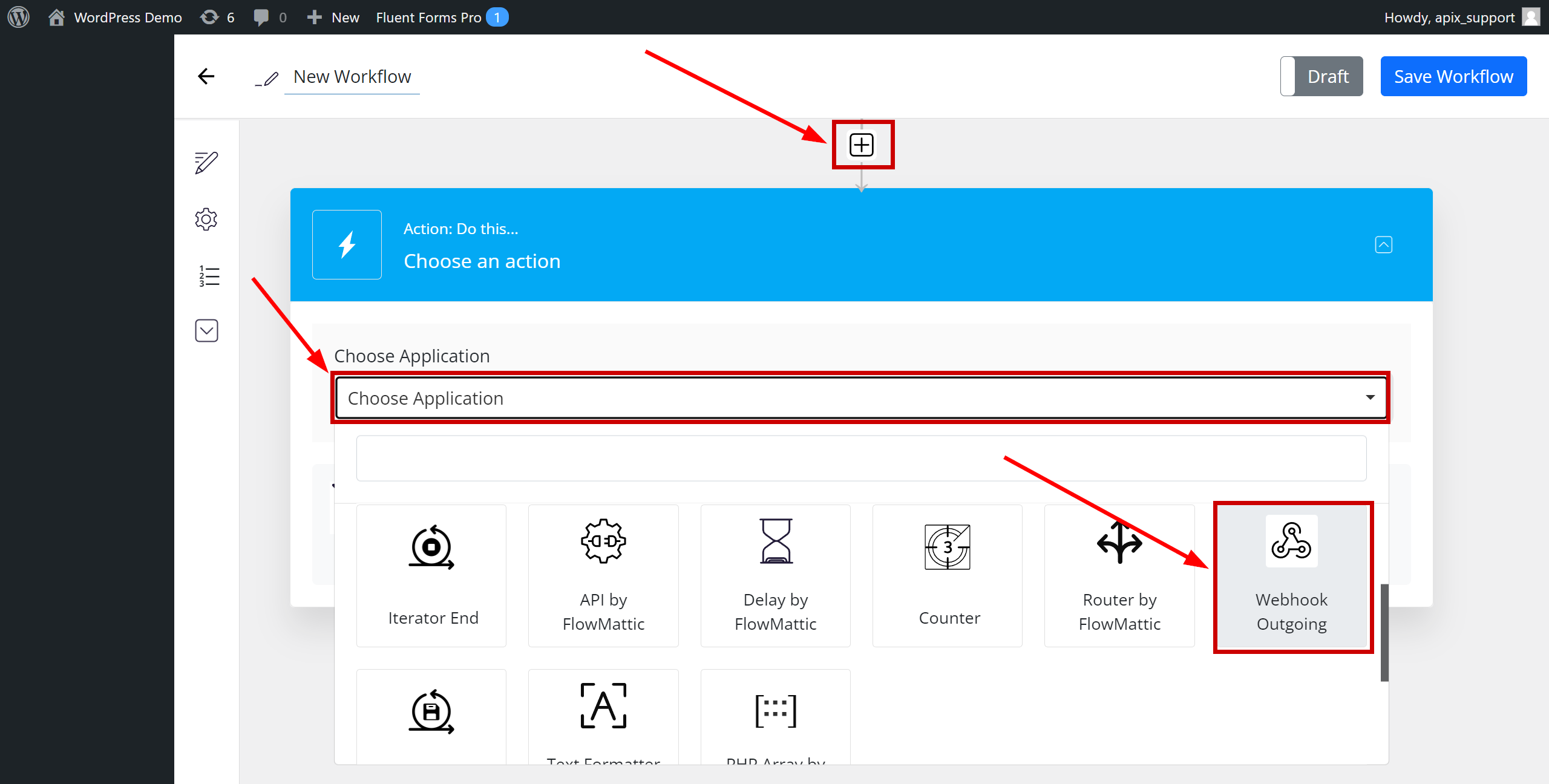 How to Connect FlowMattic as Data Source | Choosing a Webhook System