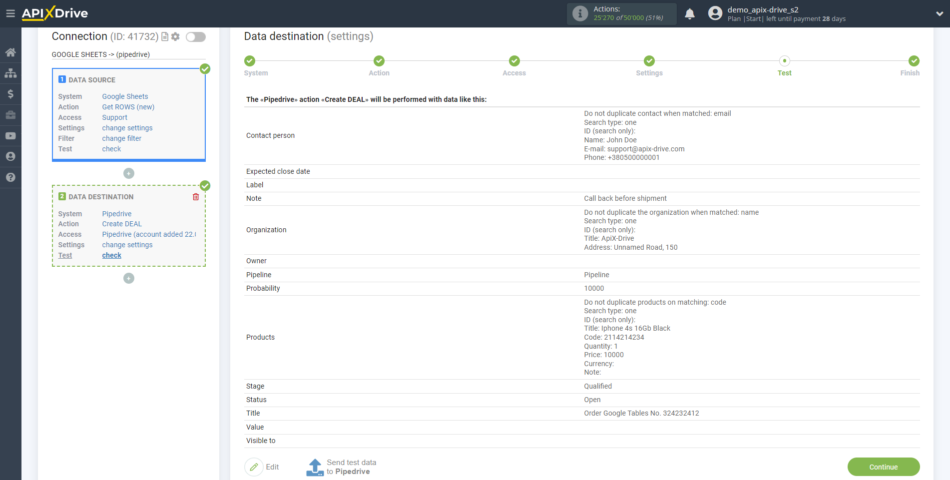 How to Connect Pipedrive as Data Destination | Data Test