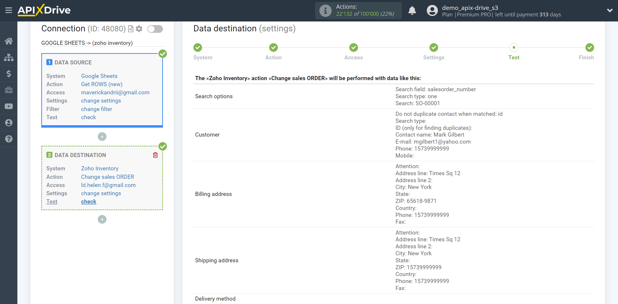 How to setup Zoho Inventory Change sales Order / Create sales Order | Test data