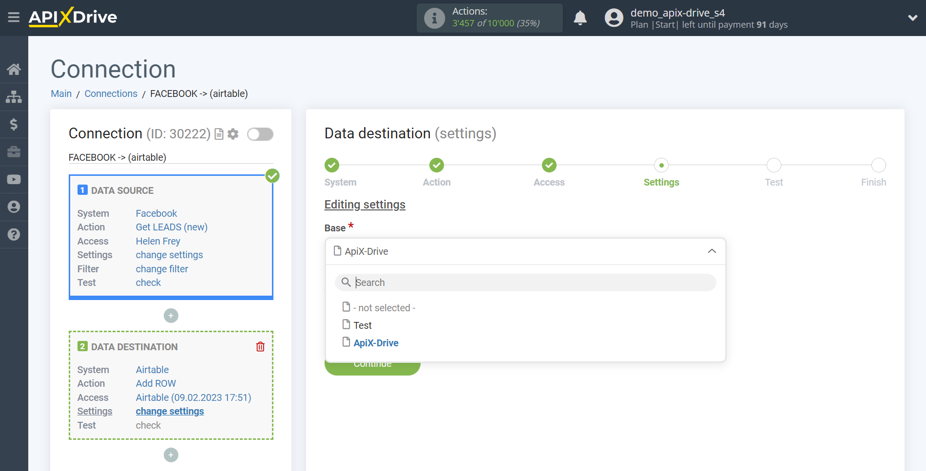 How to Connect AirTable as Data Destination | Database selection