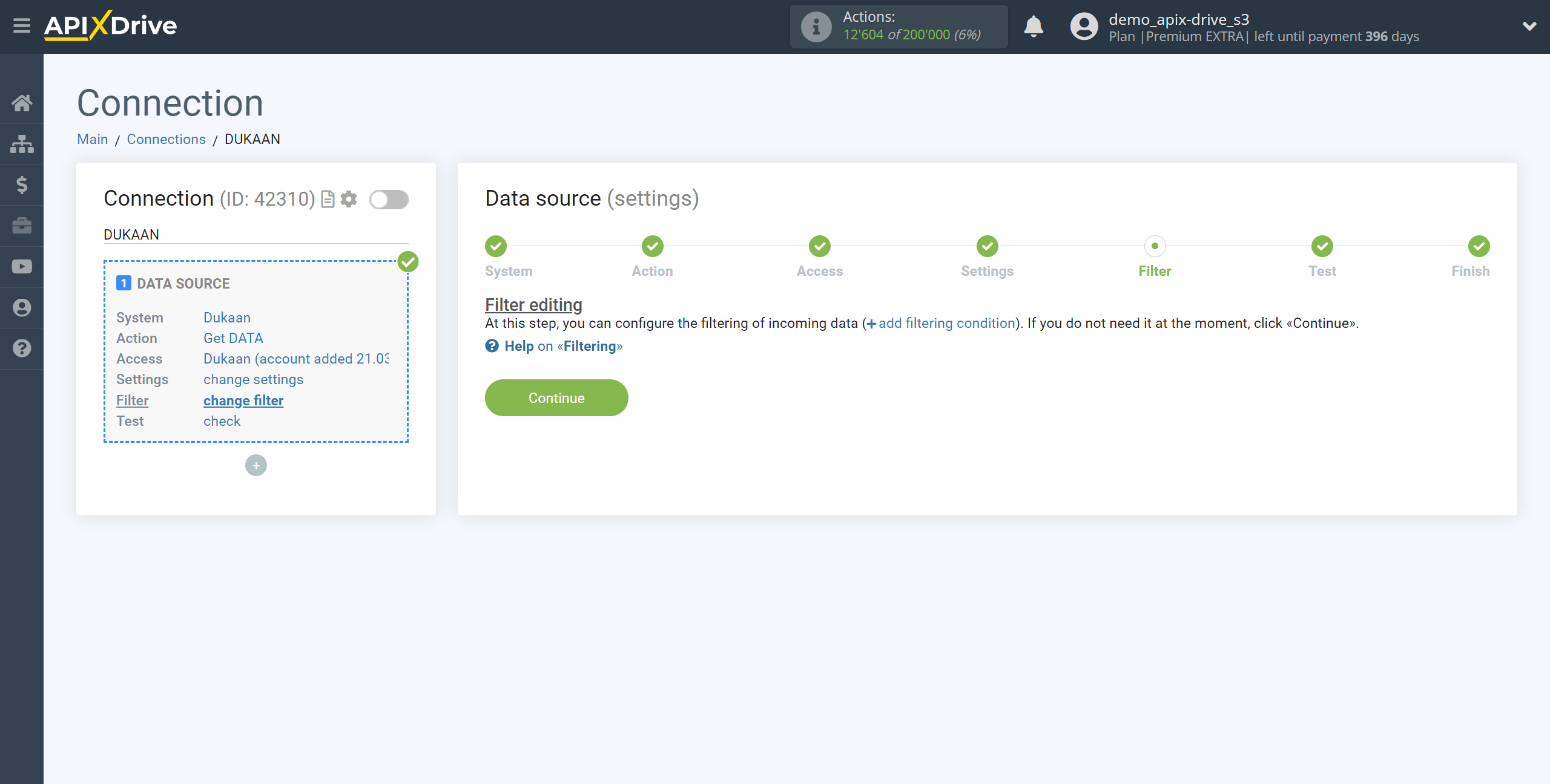 How to Connect Dukaan as Data Source | Data Filter