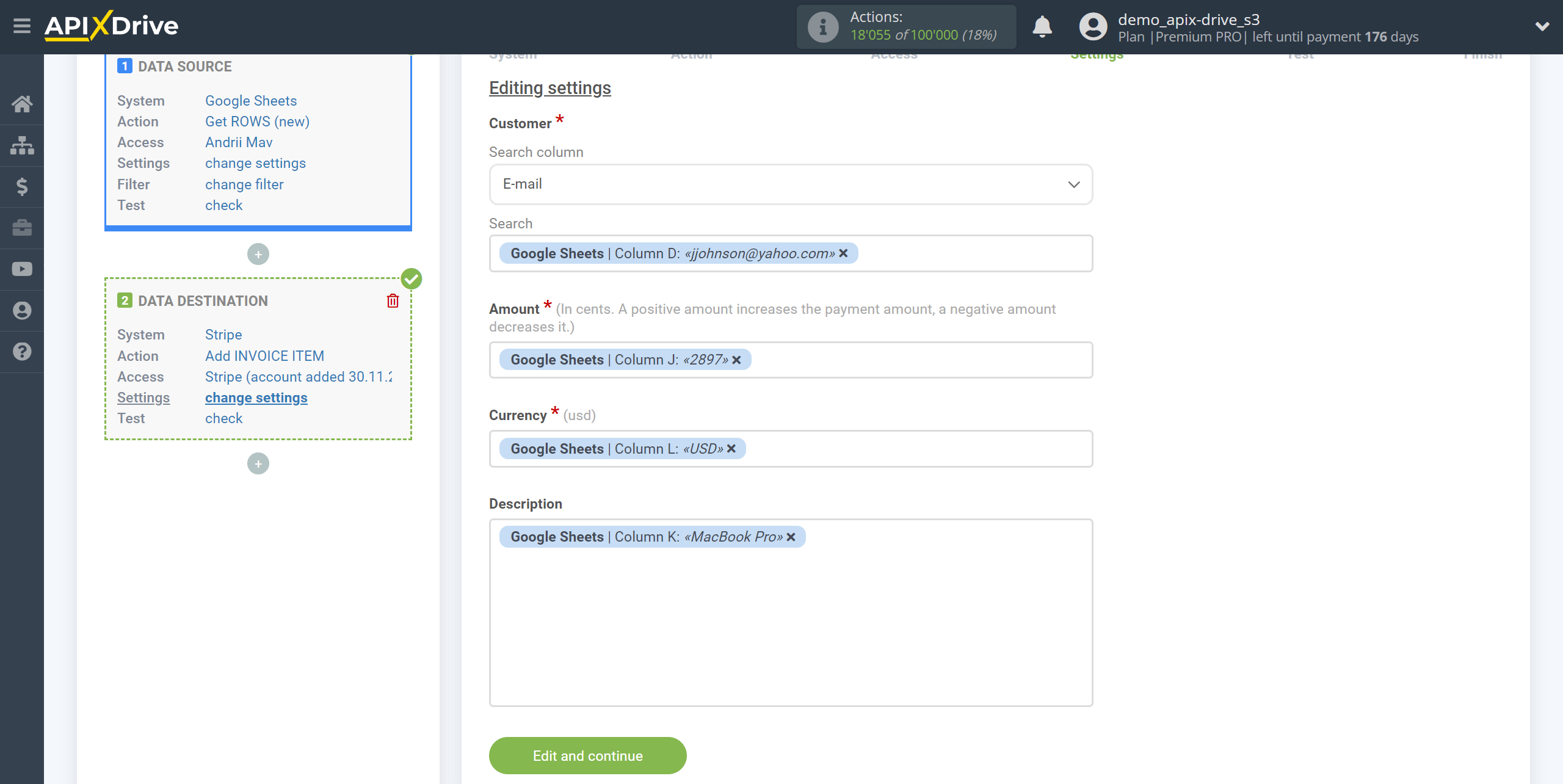 How to Connect Stripe as Data Destination | Assigning Fields