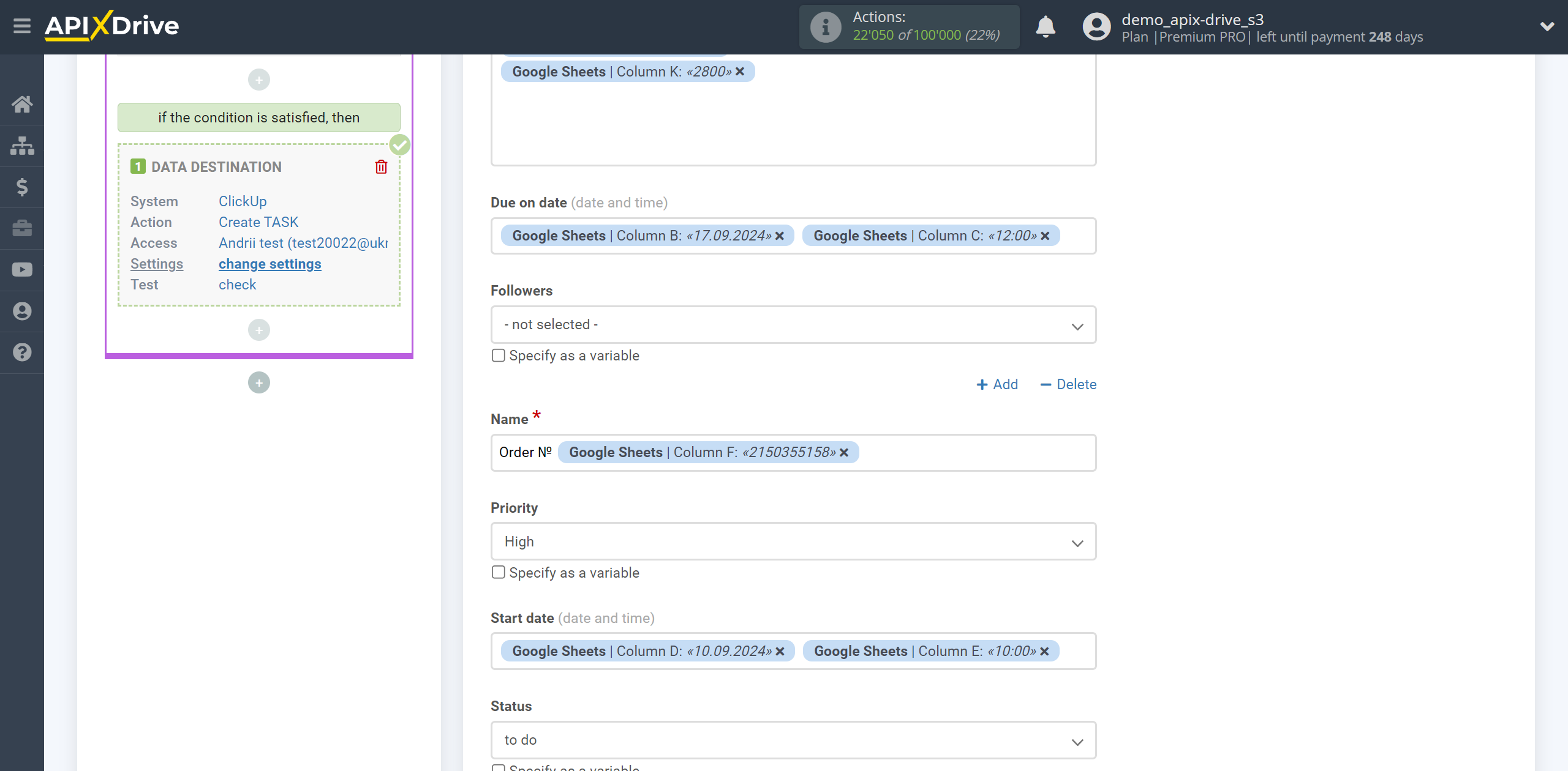 How to setup ClickUp Update Task / Create Task | Assigning Fields