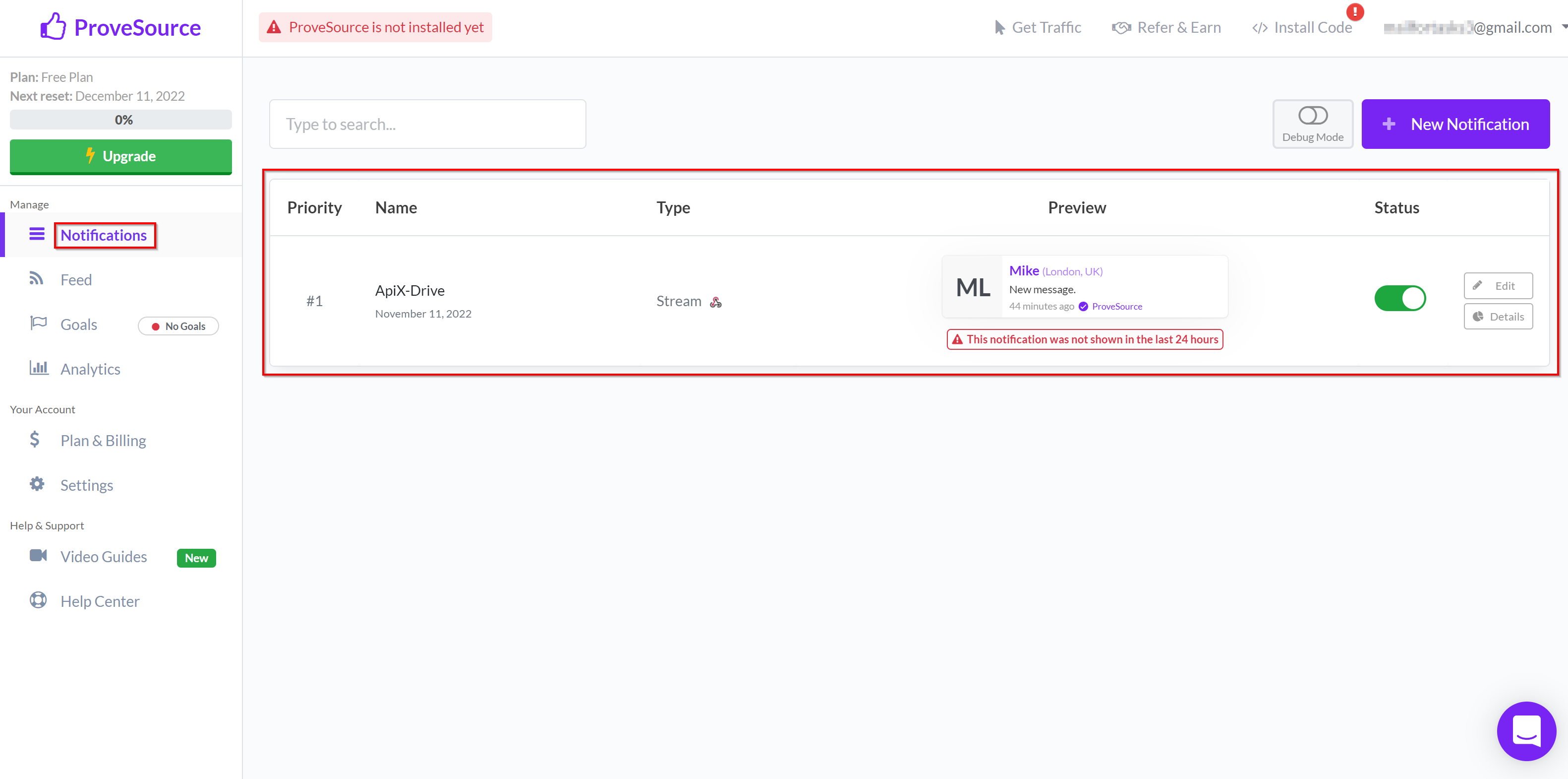 How to Connect ProveSource as Data Destination |&nbsp;Generate URL for sending data