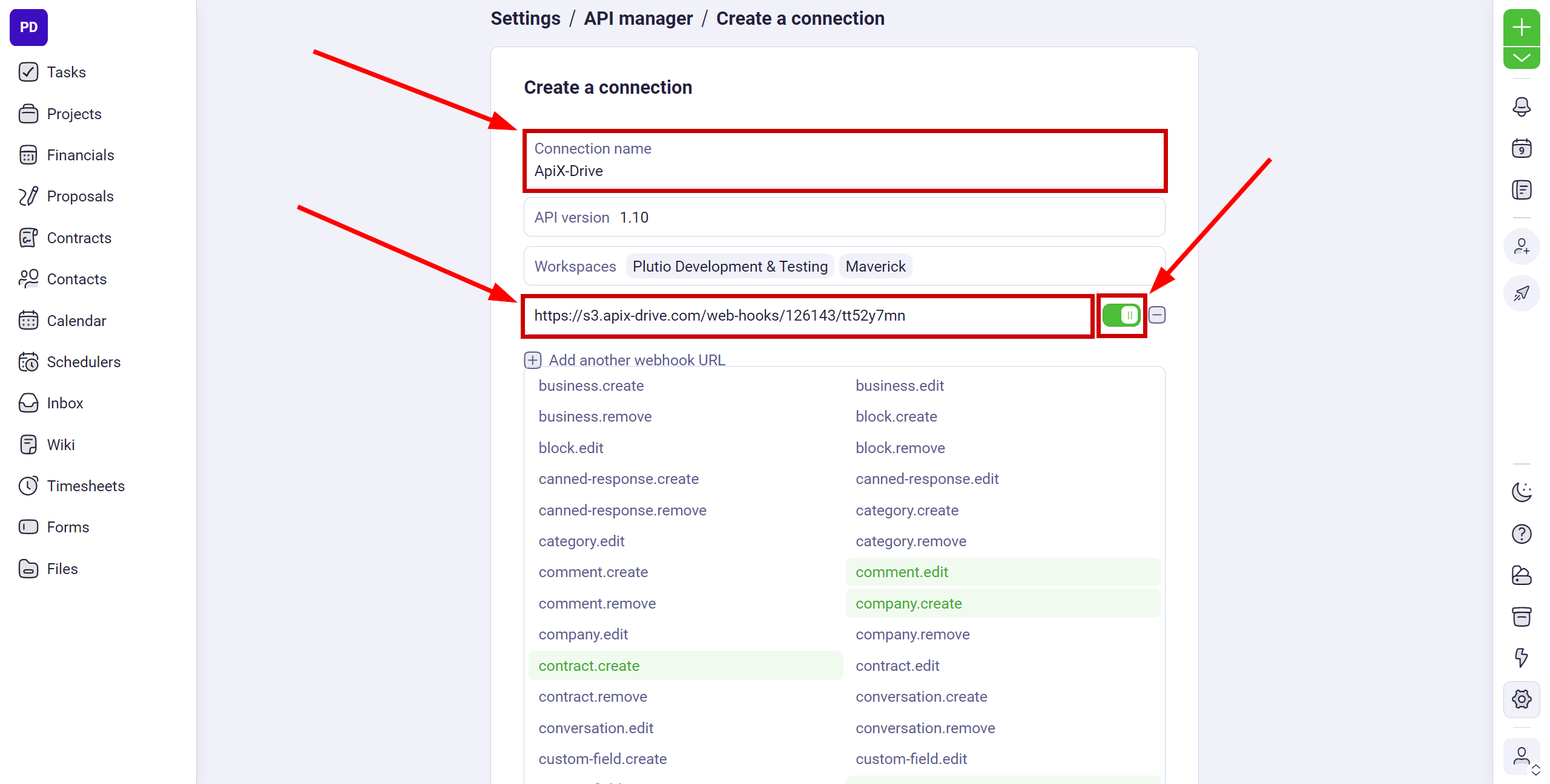 How to Connect Plutio as Data Source | Enabling Webhook Data Transfer