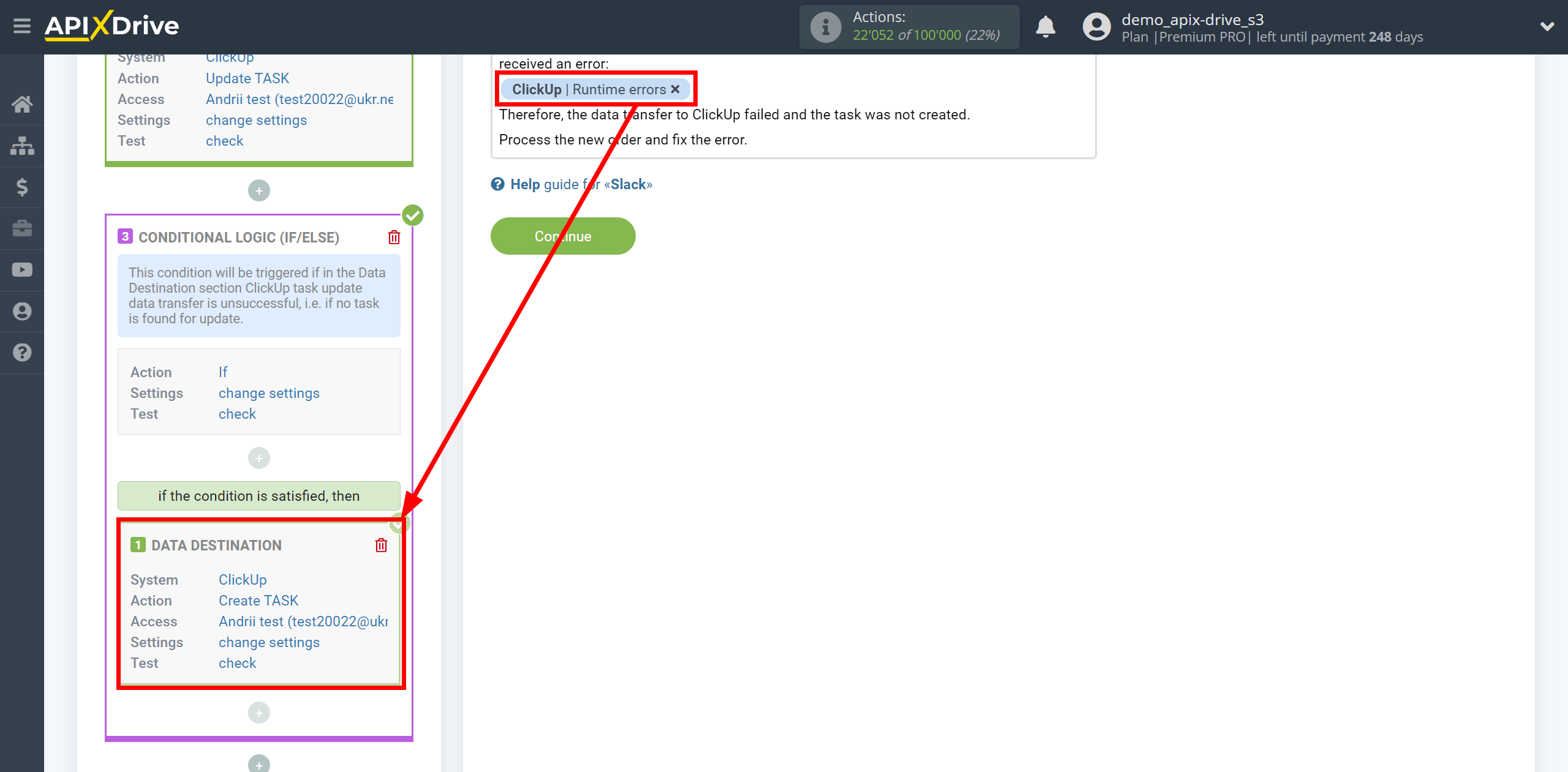 How to setup ClickUp Update Task / Create Task | Adding fields with errors