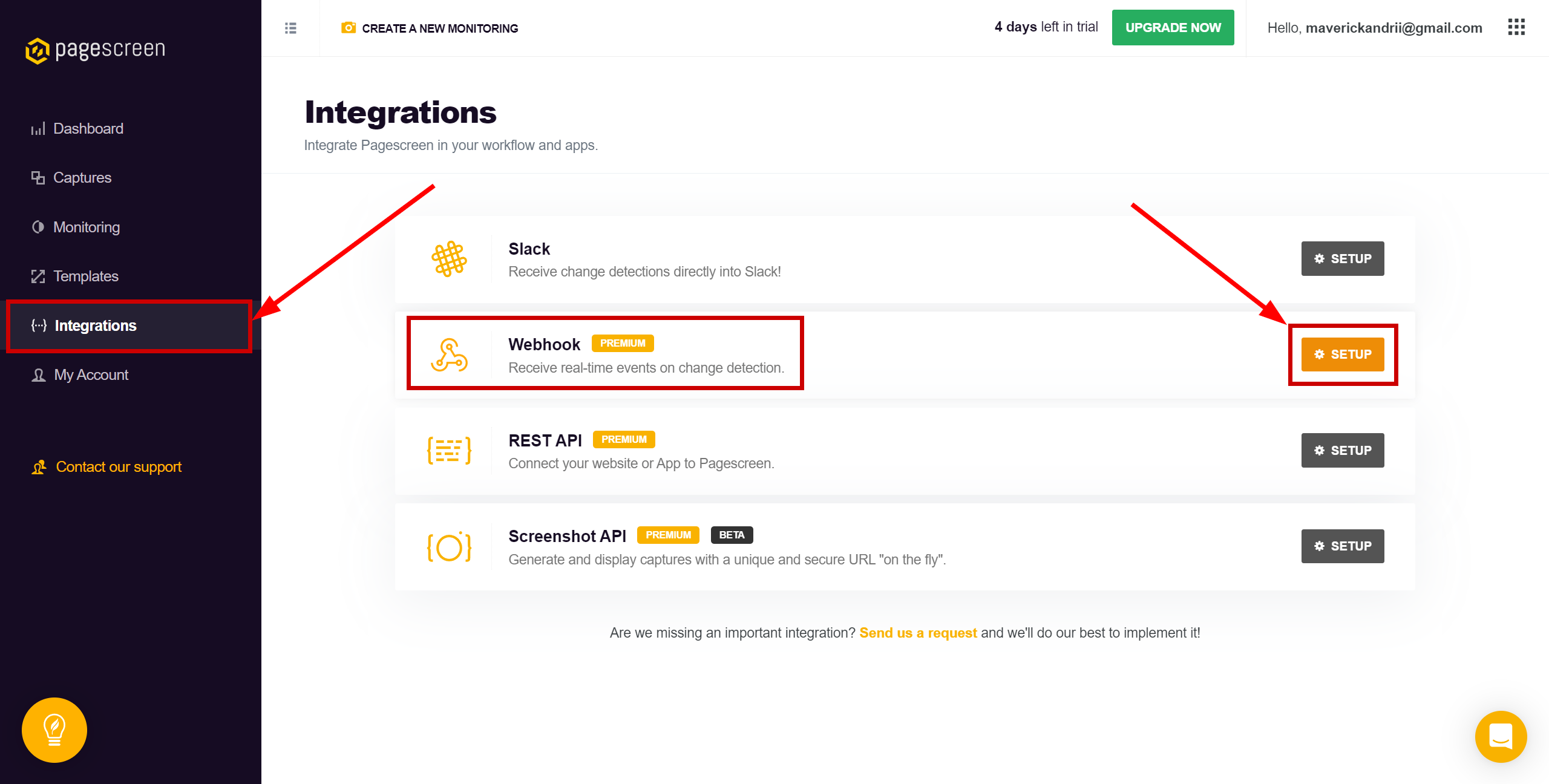 How to Connect Pagescreen as Data Source  | Go to settings