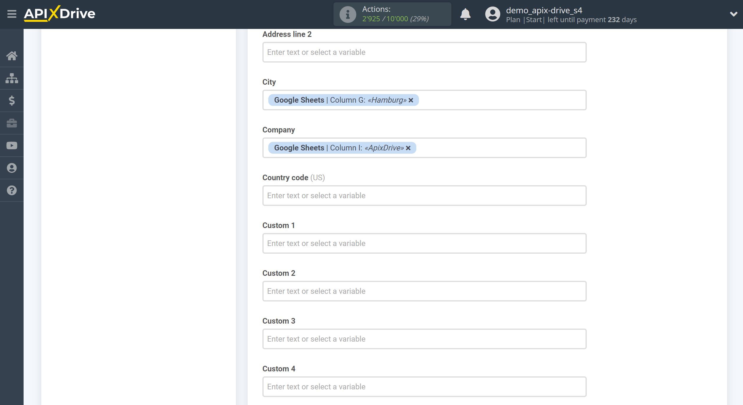 How to Connect ClickSend as Data Destination | Assigning fields