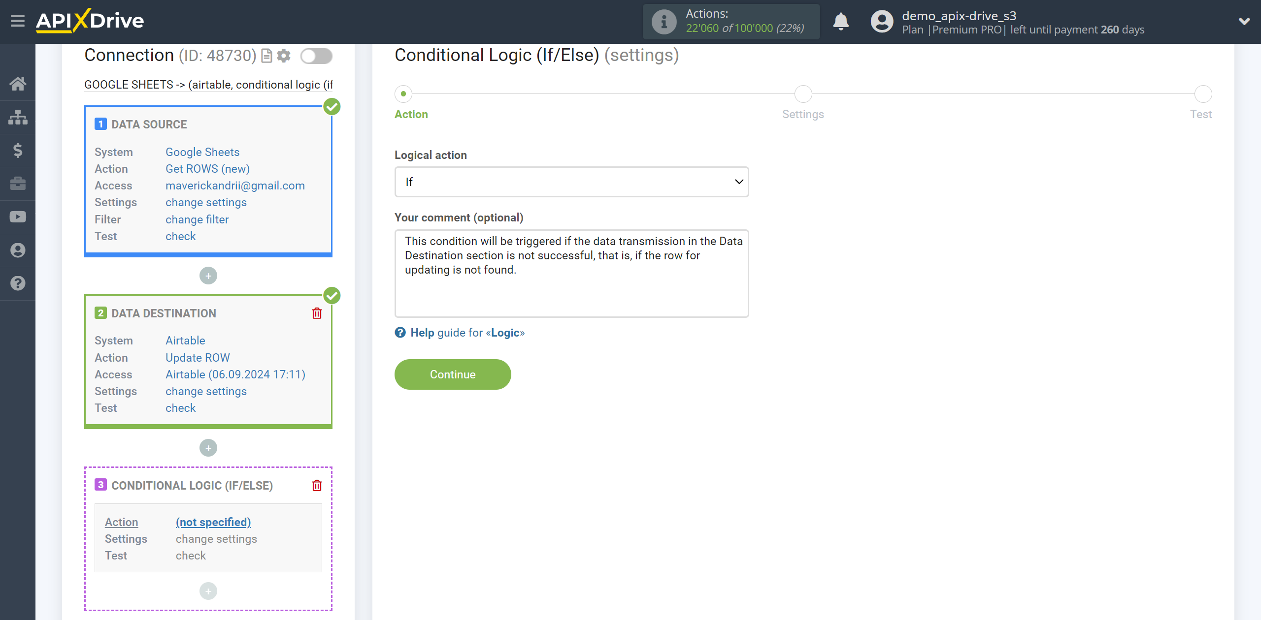 How to setup AirTable Update Row / Add Row | Action selection