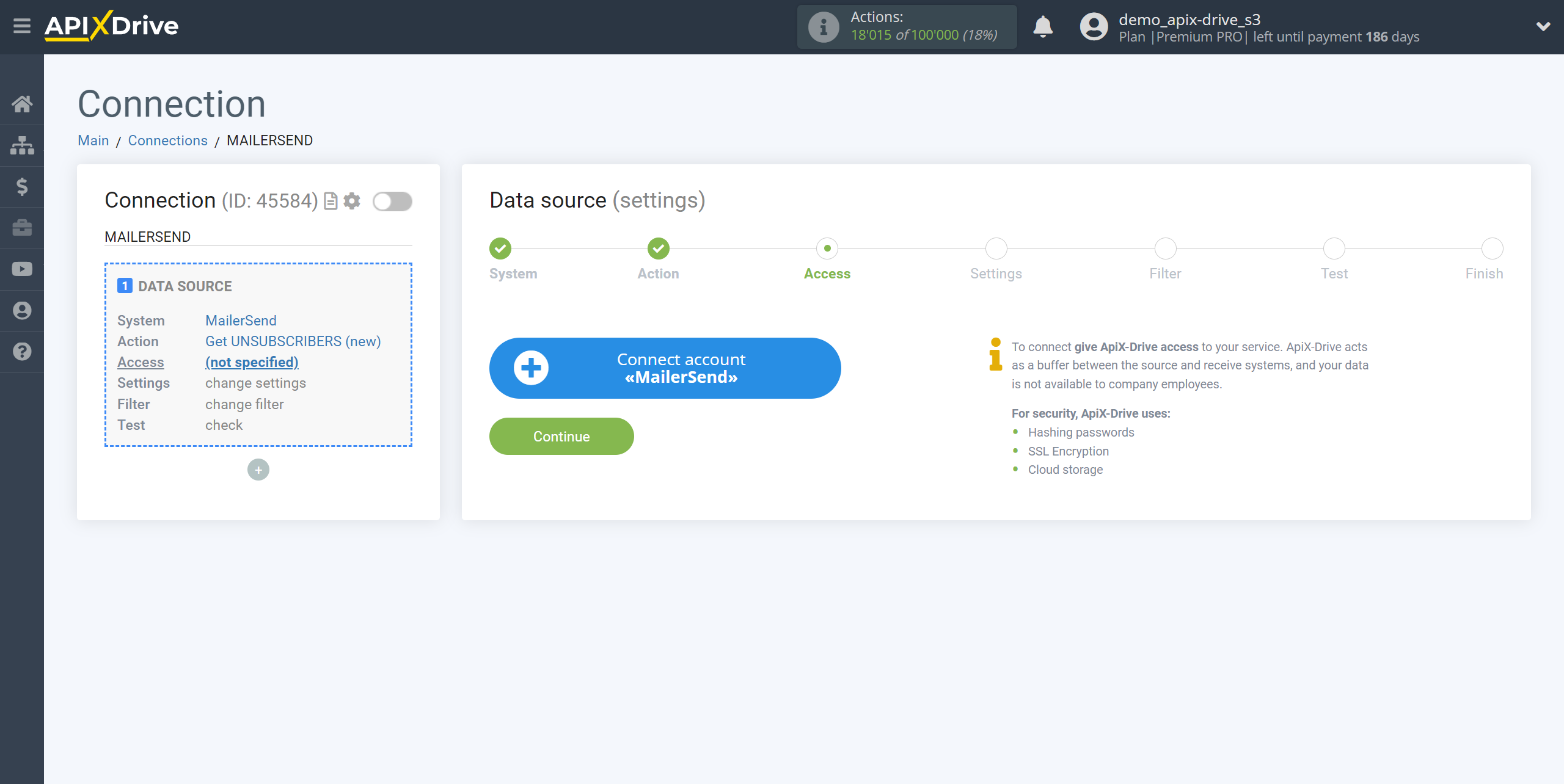 How to Connect Acumbamail as Data Source | Account connection