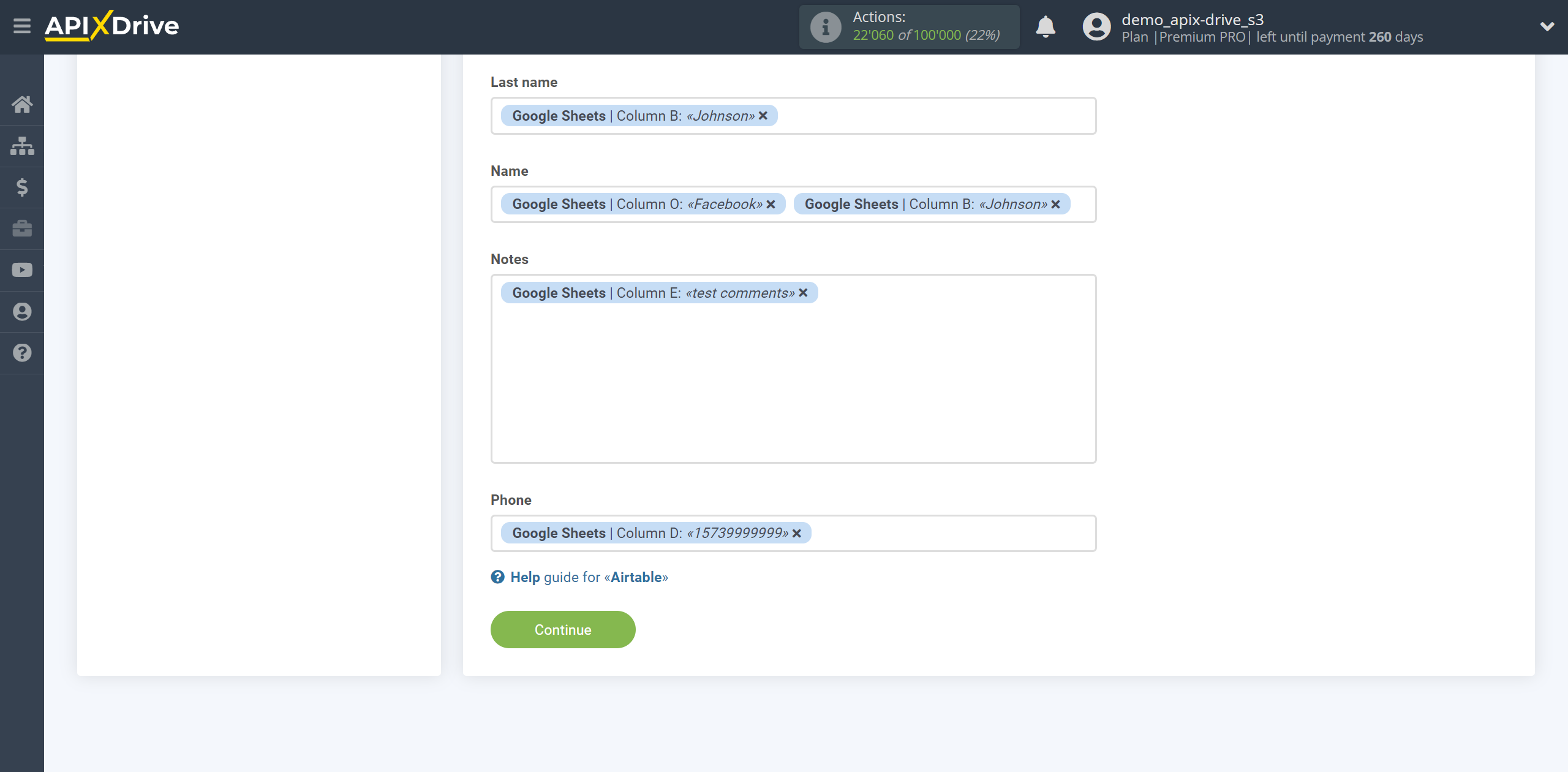 How to setup AirTable Update Row / Add Row | Assigning Fields