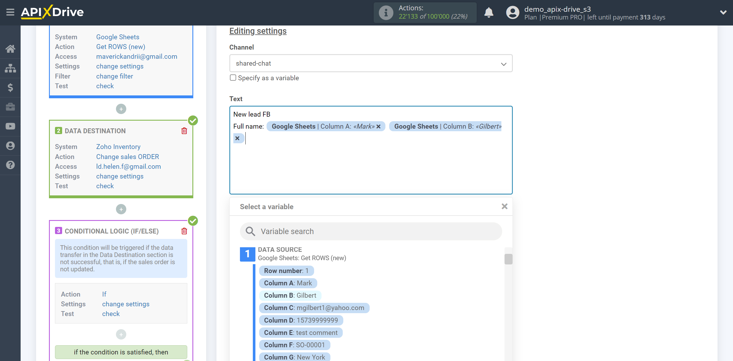 How to setup Zoho Inventory Change sales Order / Create sales Order | Formation of a message