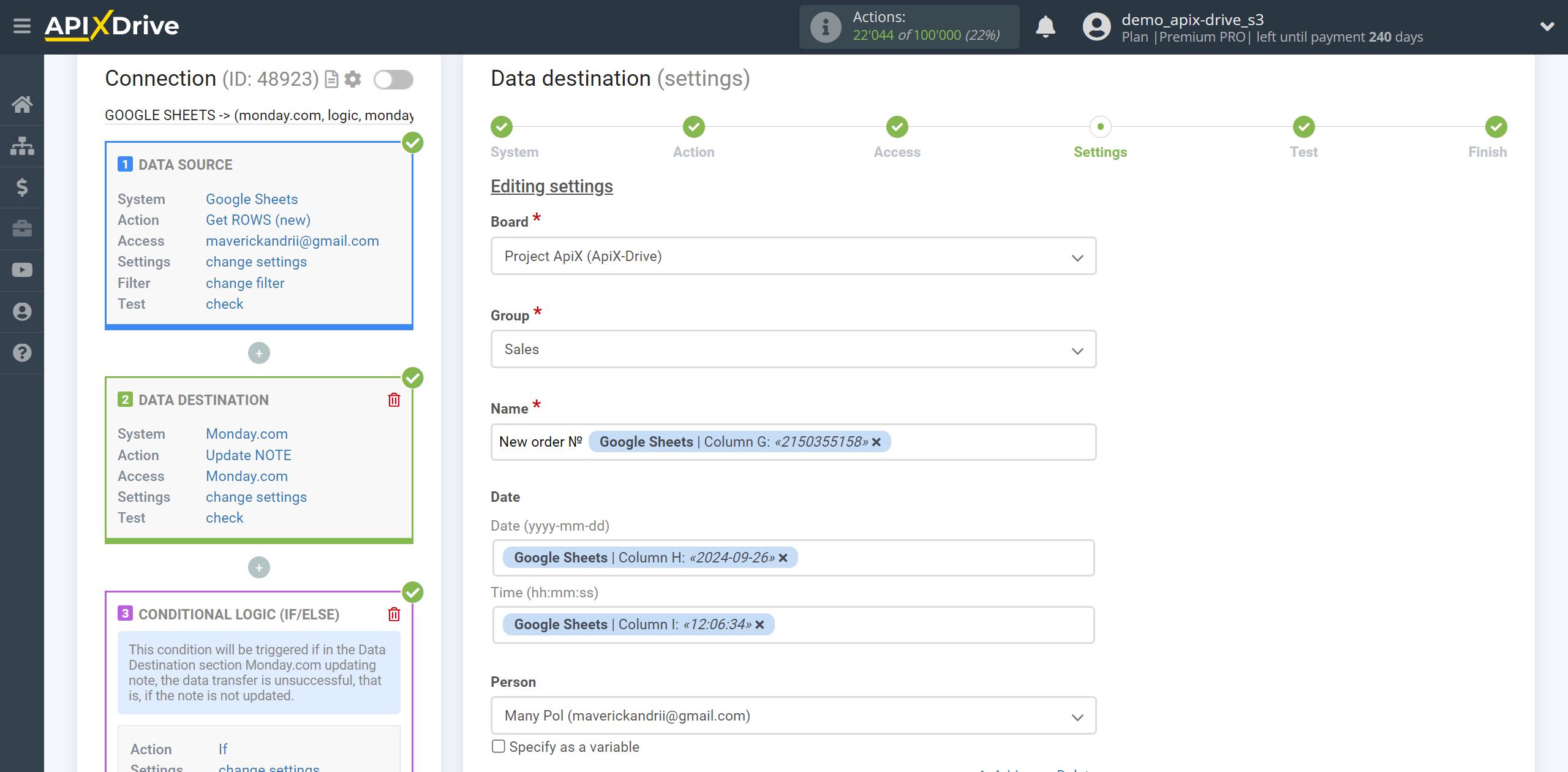 How to setup Monday.com Update Note / Create Note | Assigning Fields