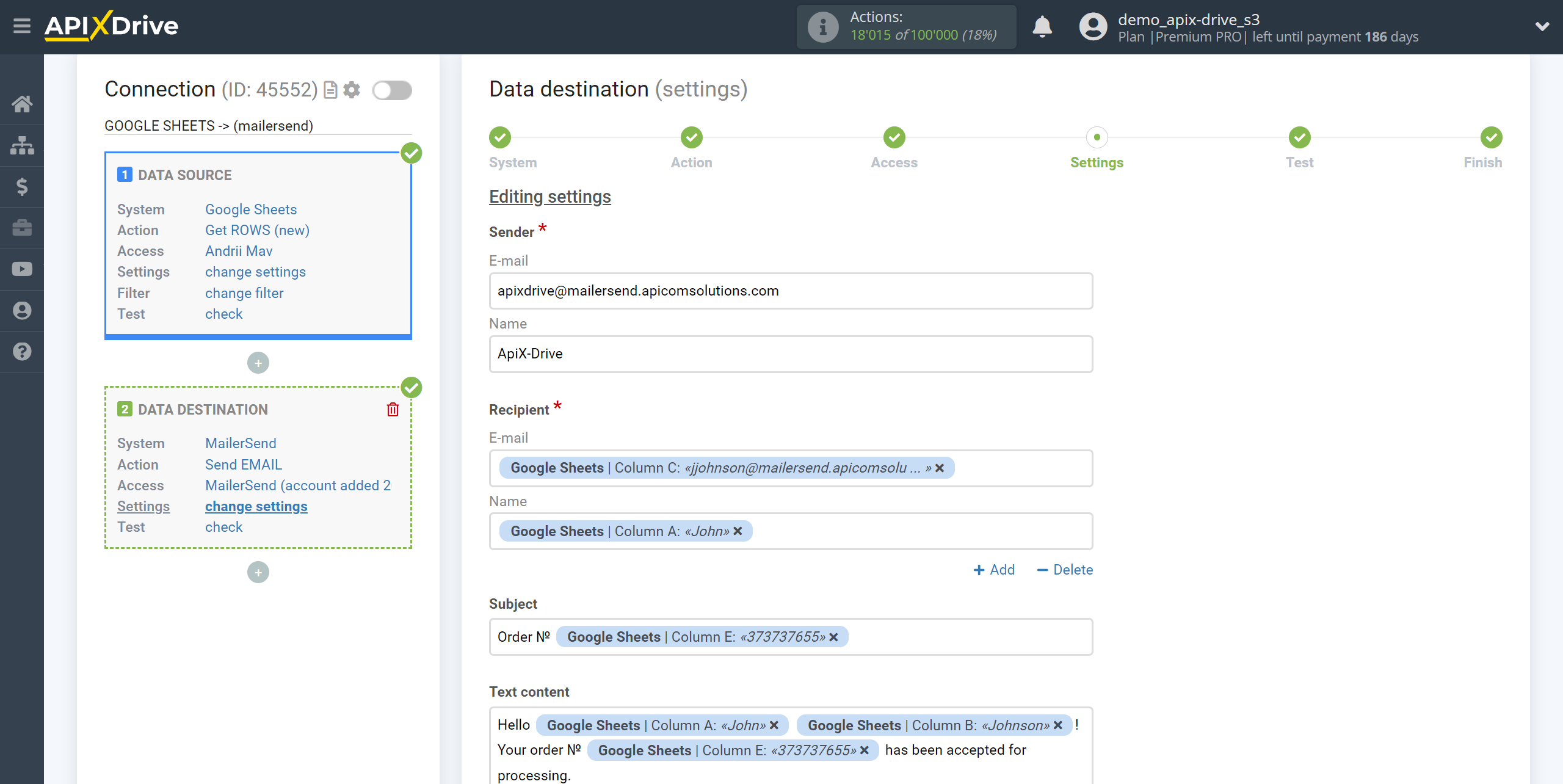 How to Connect MailerSend as Data Destination | Assigning Fields