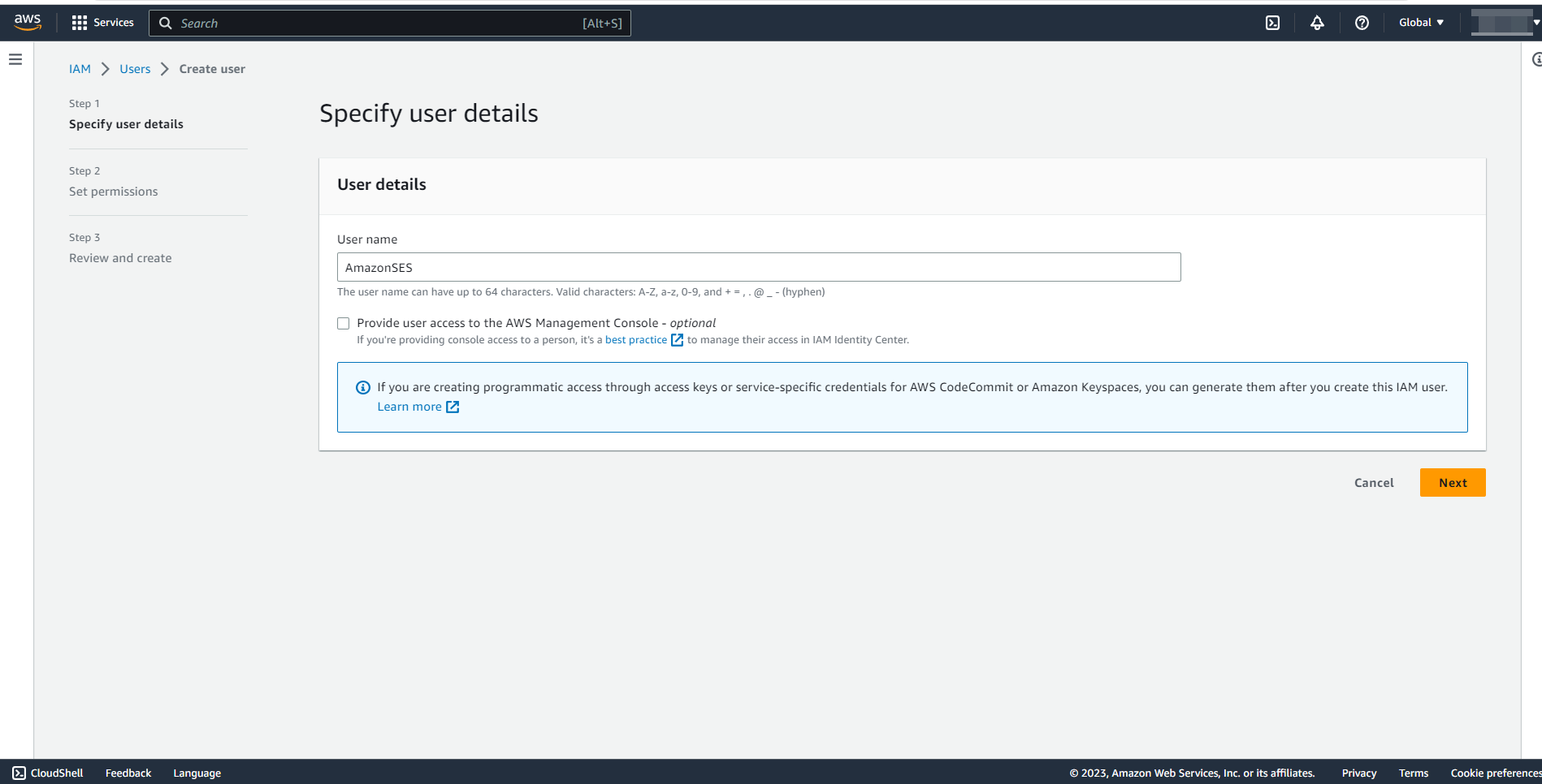 How to Connect Amazon SES as Data Destination | Connection setup