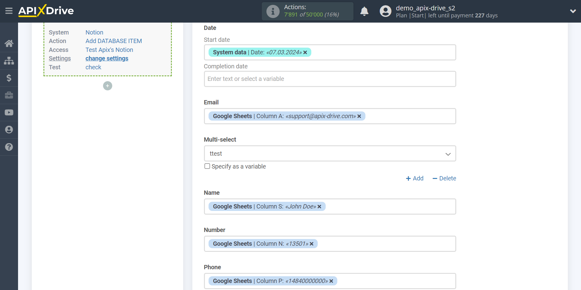 How to Connect Notion as Data Destination | Assigning Fields