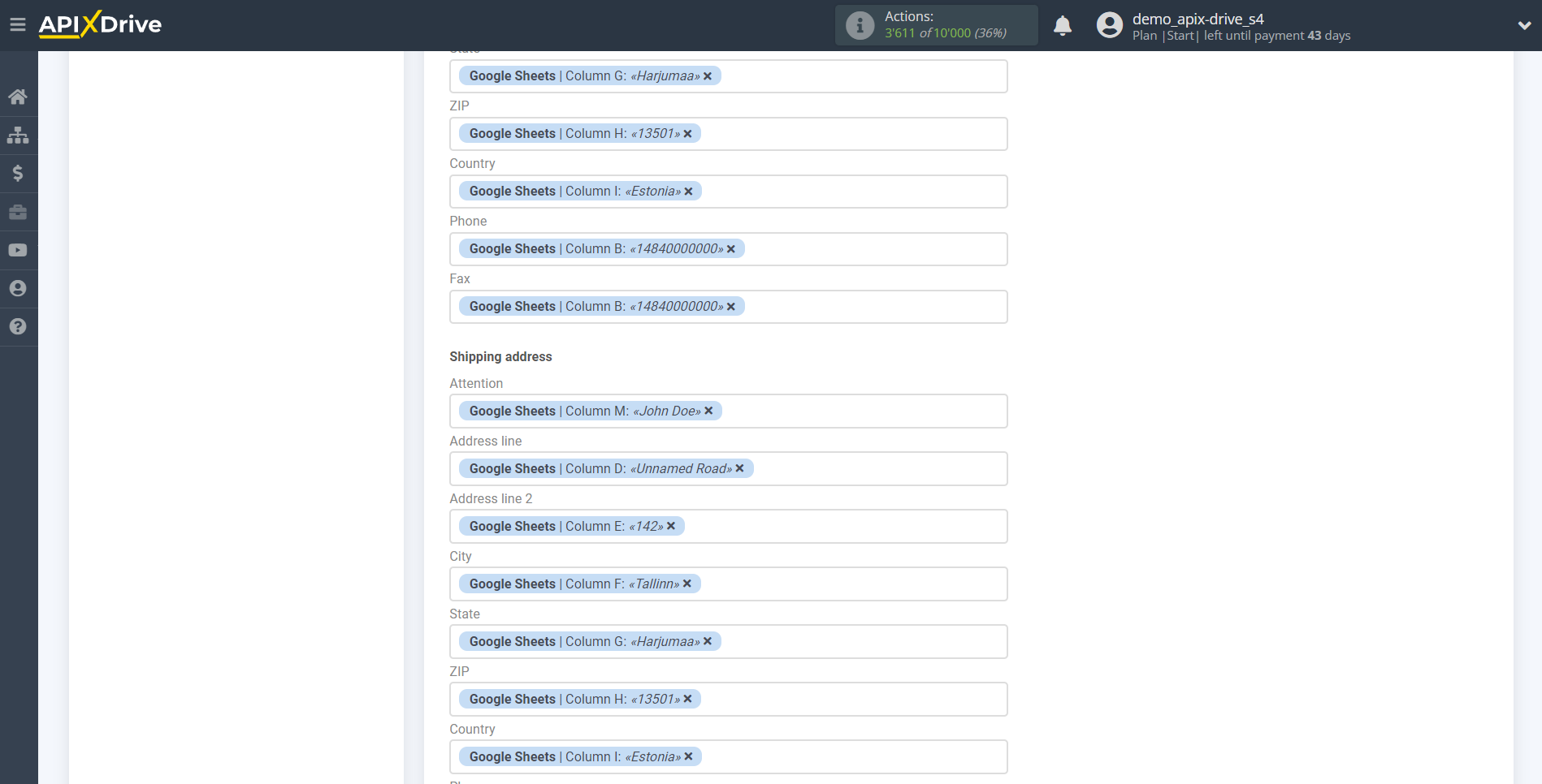 How to Connect Zoho Inventory as Data Destination | Assigning Fields