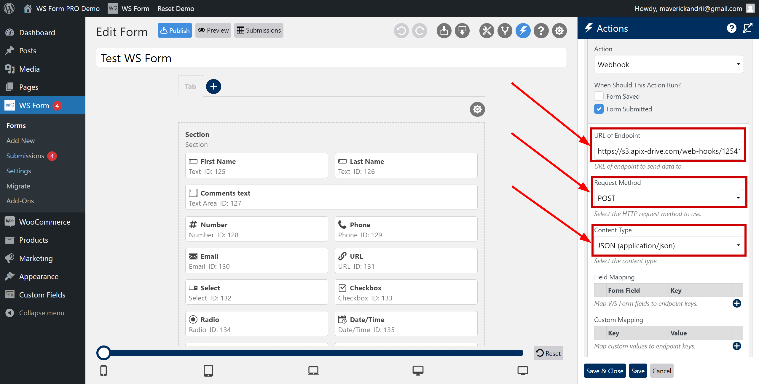 How to Connect WS Form as Data Source | Setting up data transfer via Webhook