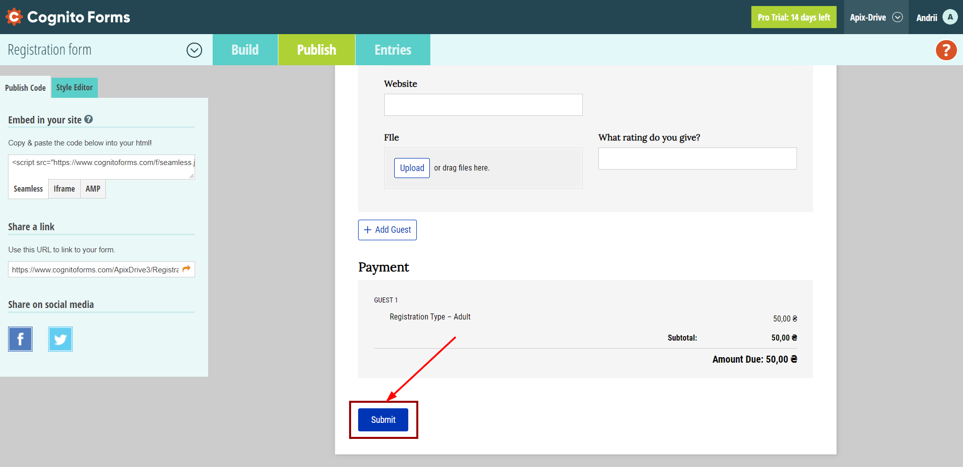 How to Connect Cognito Forms as Data Source | Form test data generation