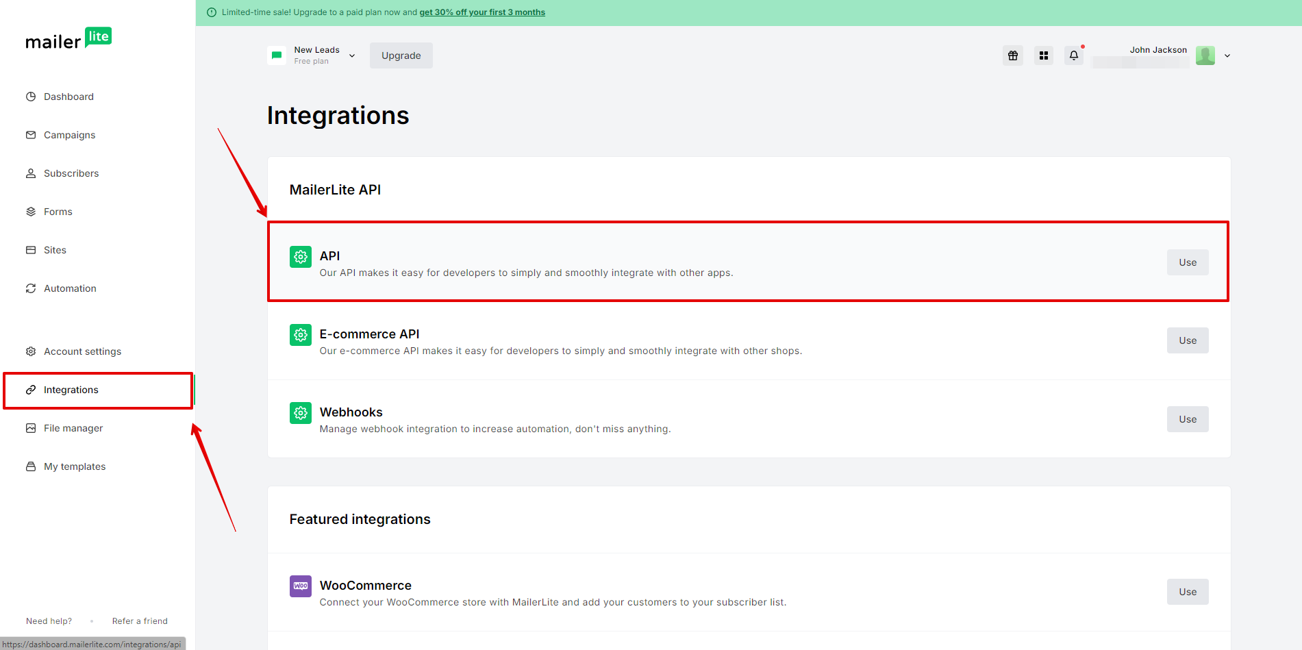 How to Connect MailerLite as Data Source | Connecting account