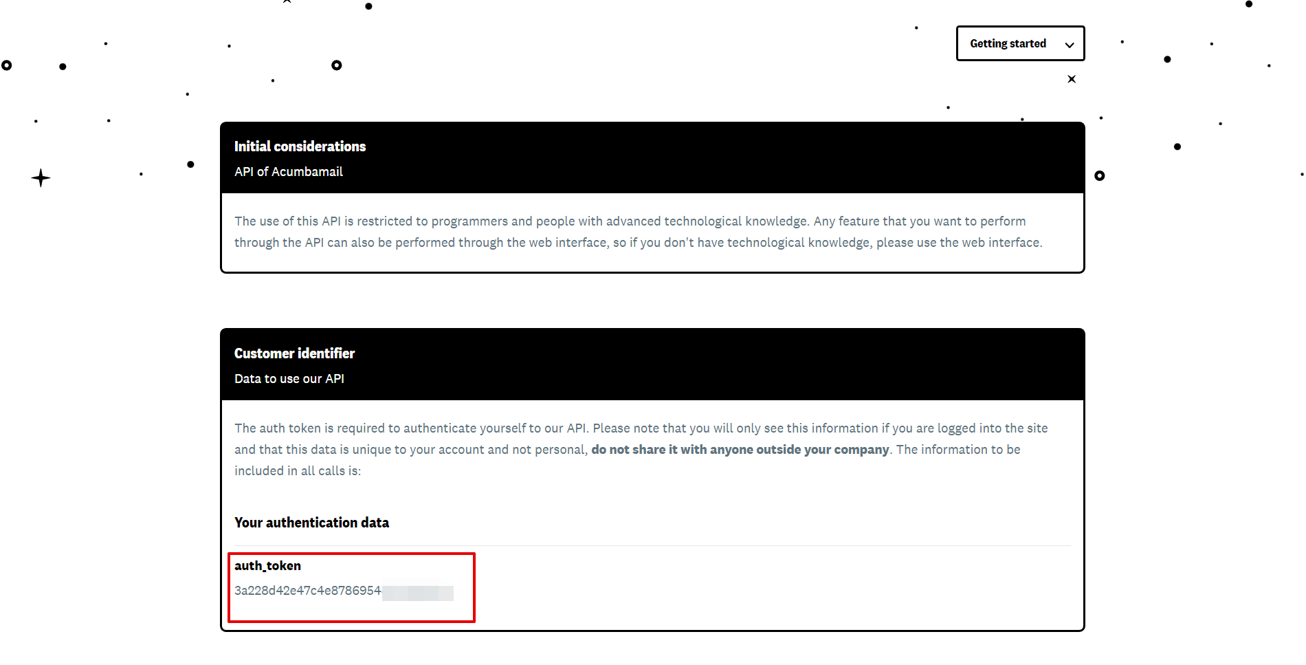 How to Connect Acumbamail as Data Destination | Account connection