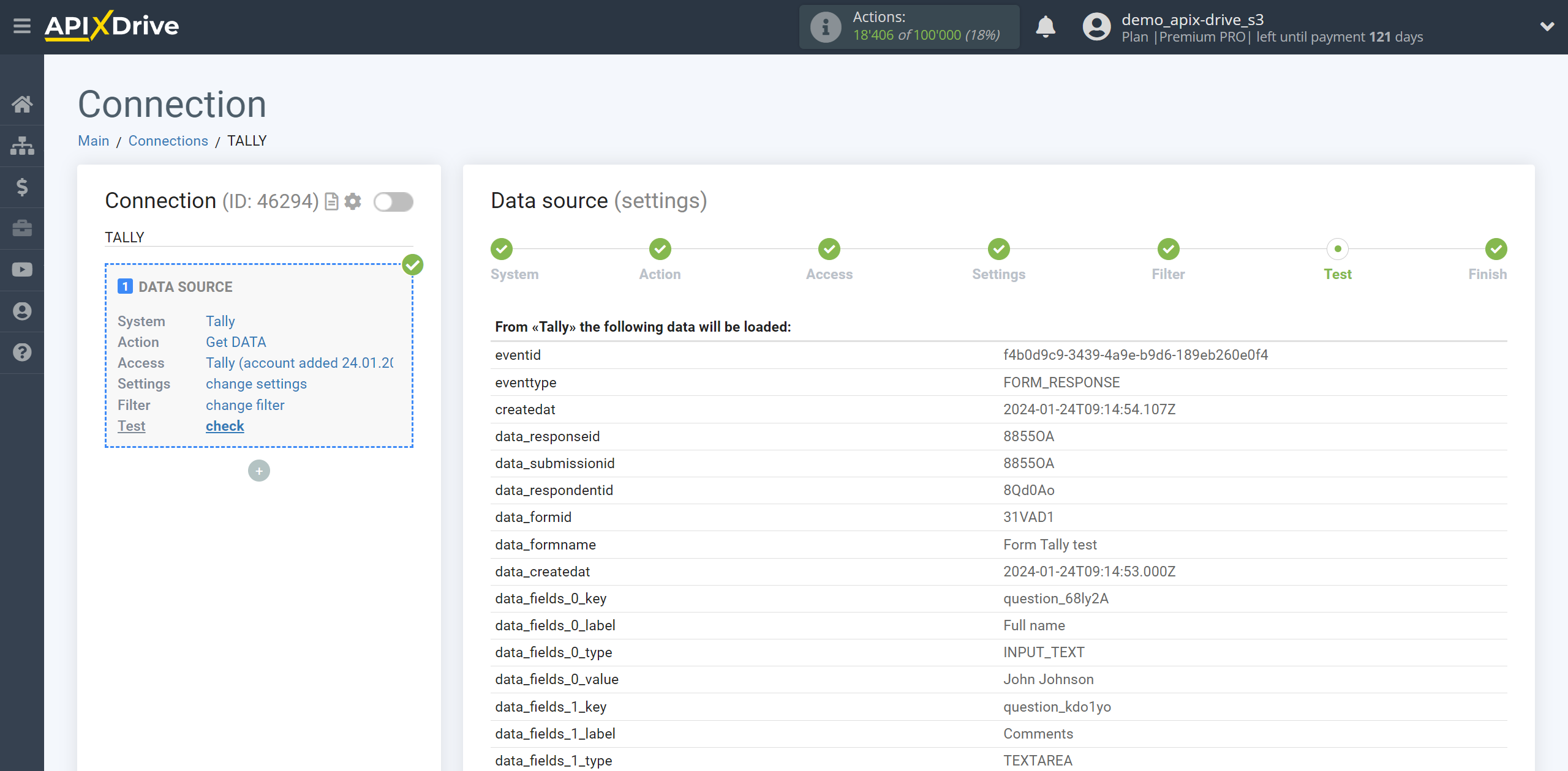 How to Connect Tally as Data Source | Test data