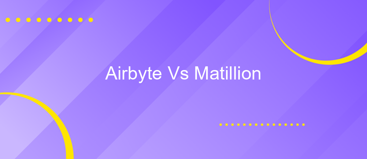 Airbyte Vs Matillion