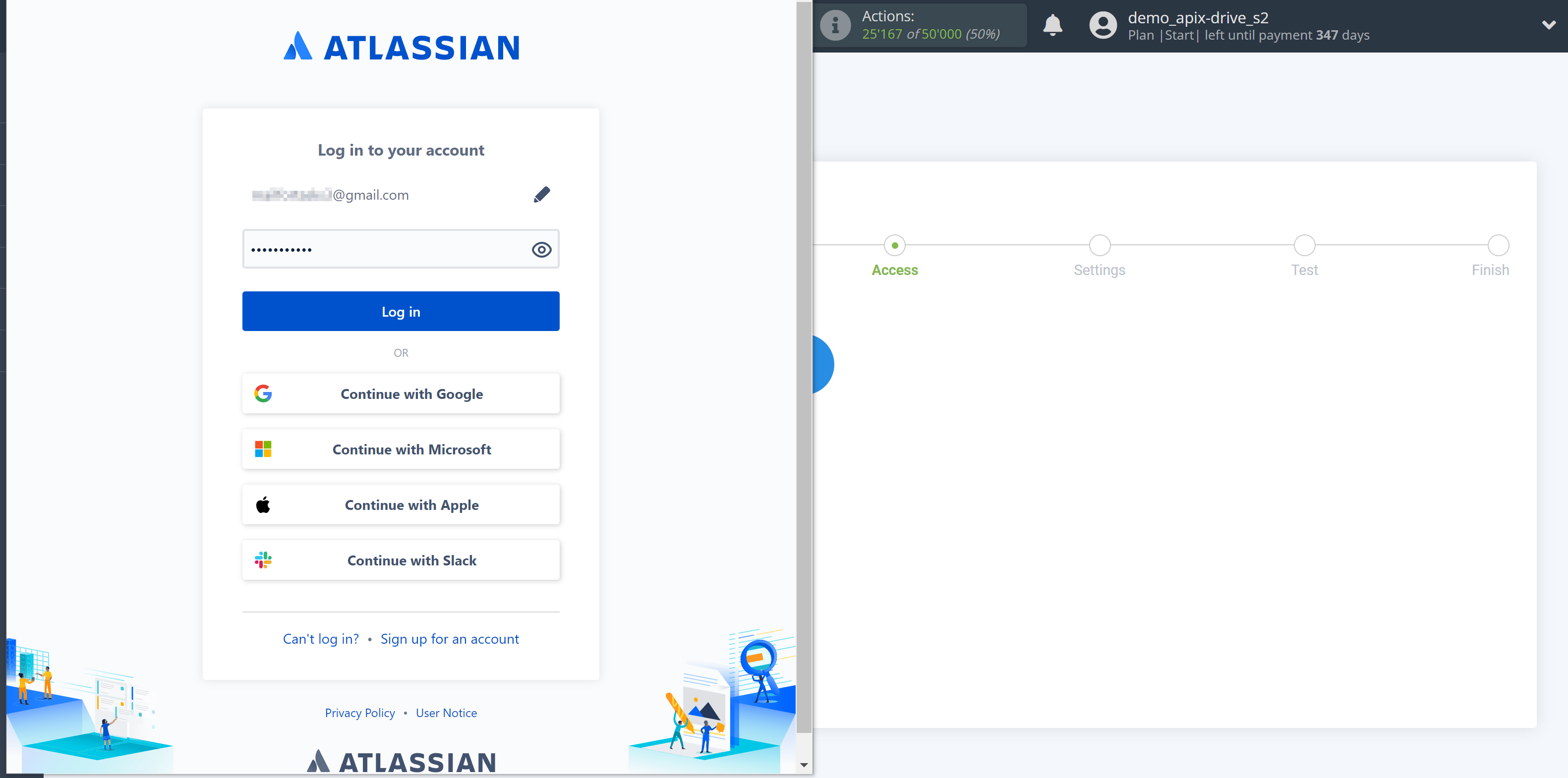 How to Connect Jira Software as Data Destination |&nbsp;Enter login and password