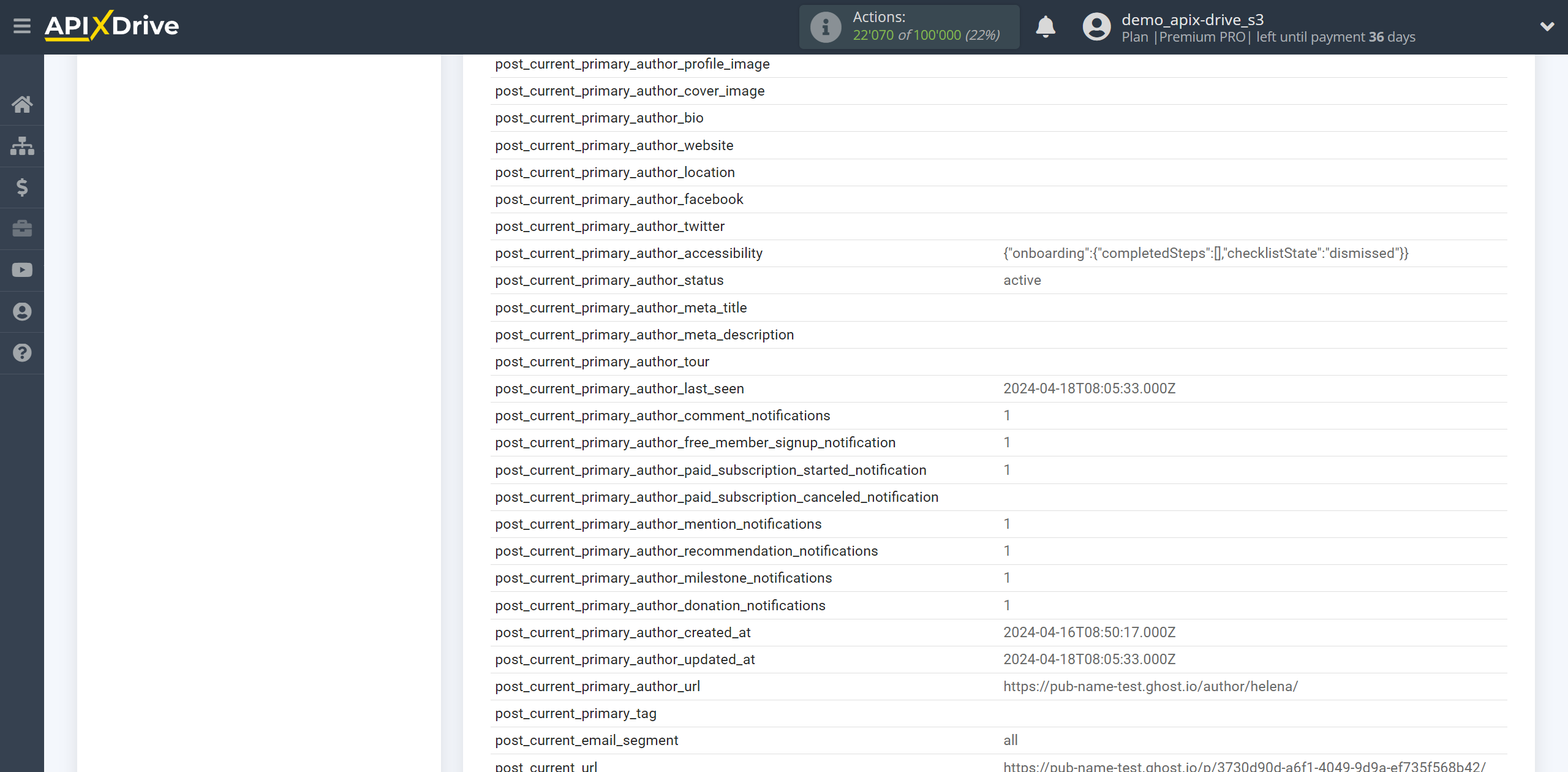 How to Connect Ghost as Data Source | Test data