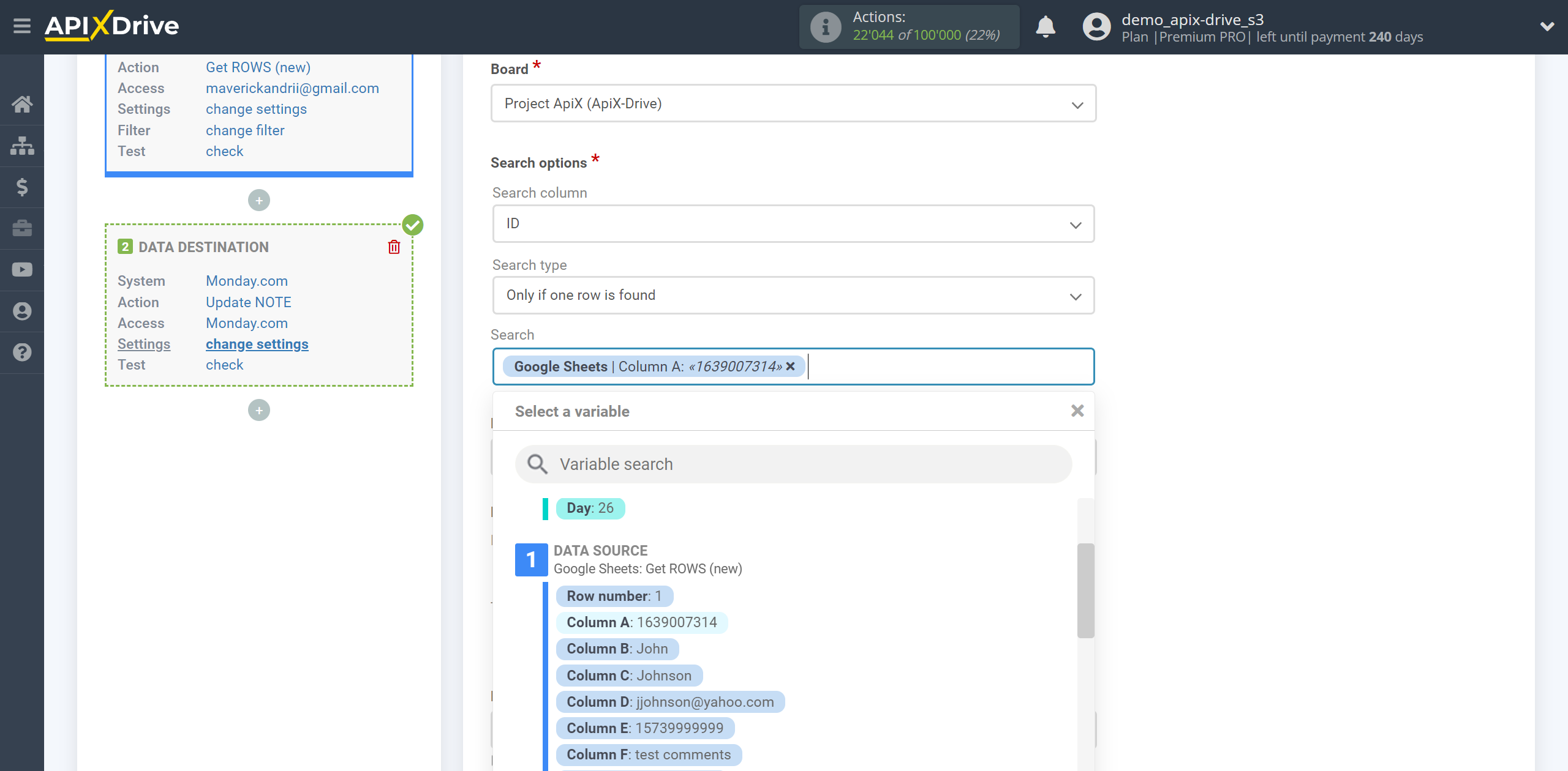 How to setup Monday.com Update Note / Create Note | Assigning Fields