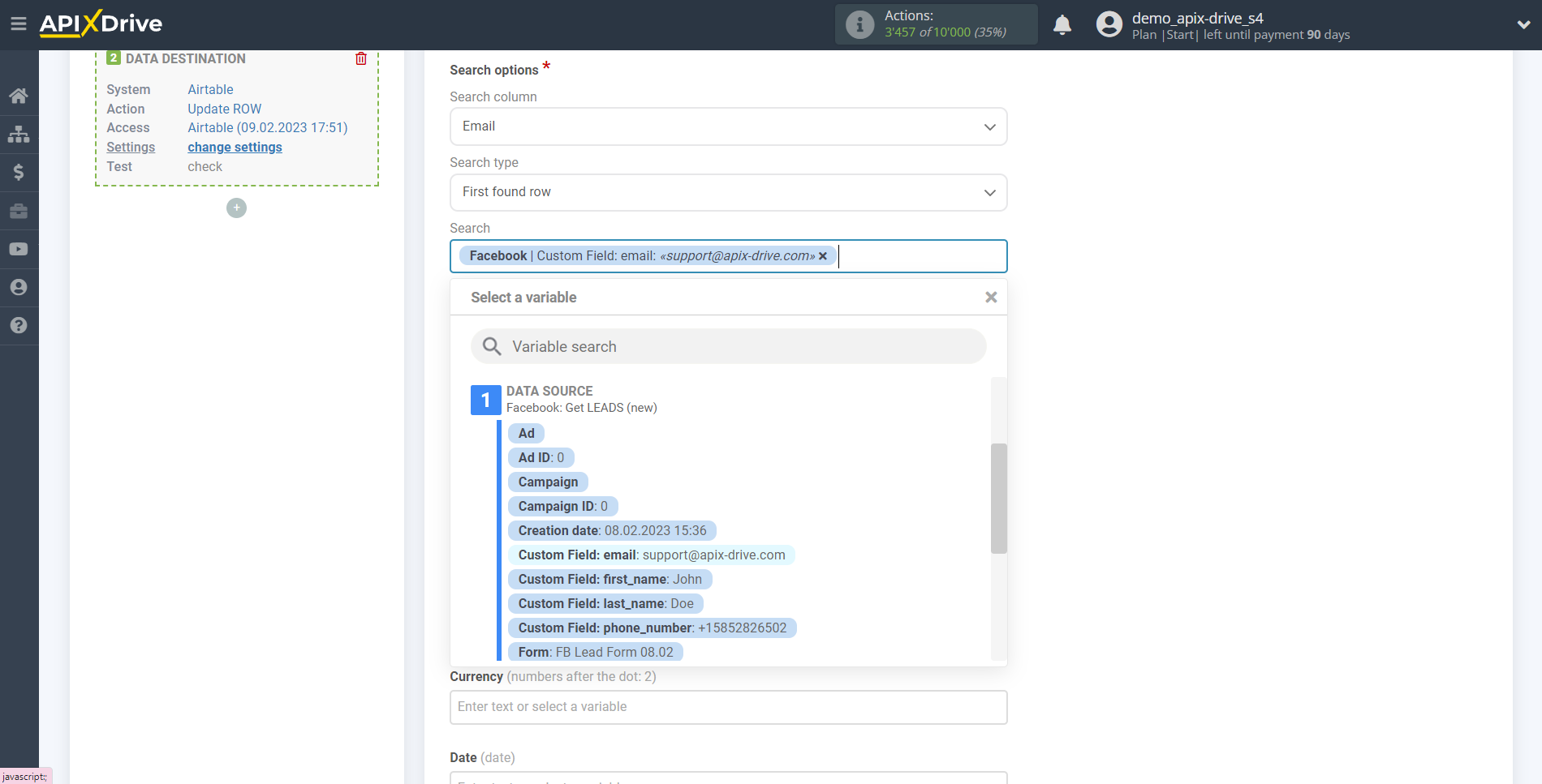 How to Connect AirTable as Data Destination | Assigning fields