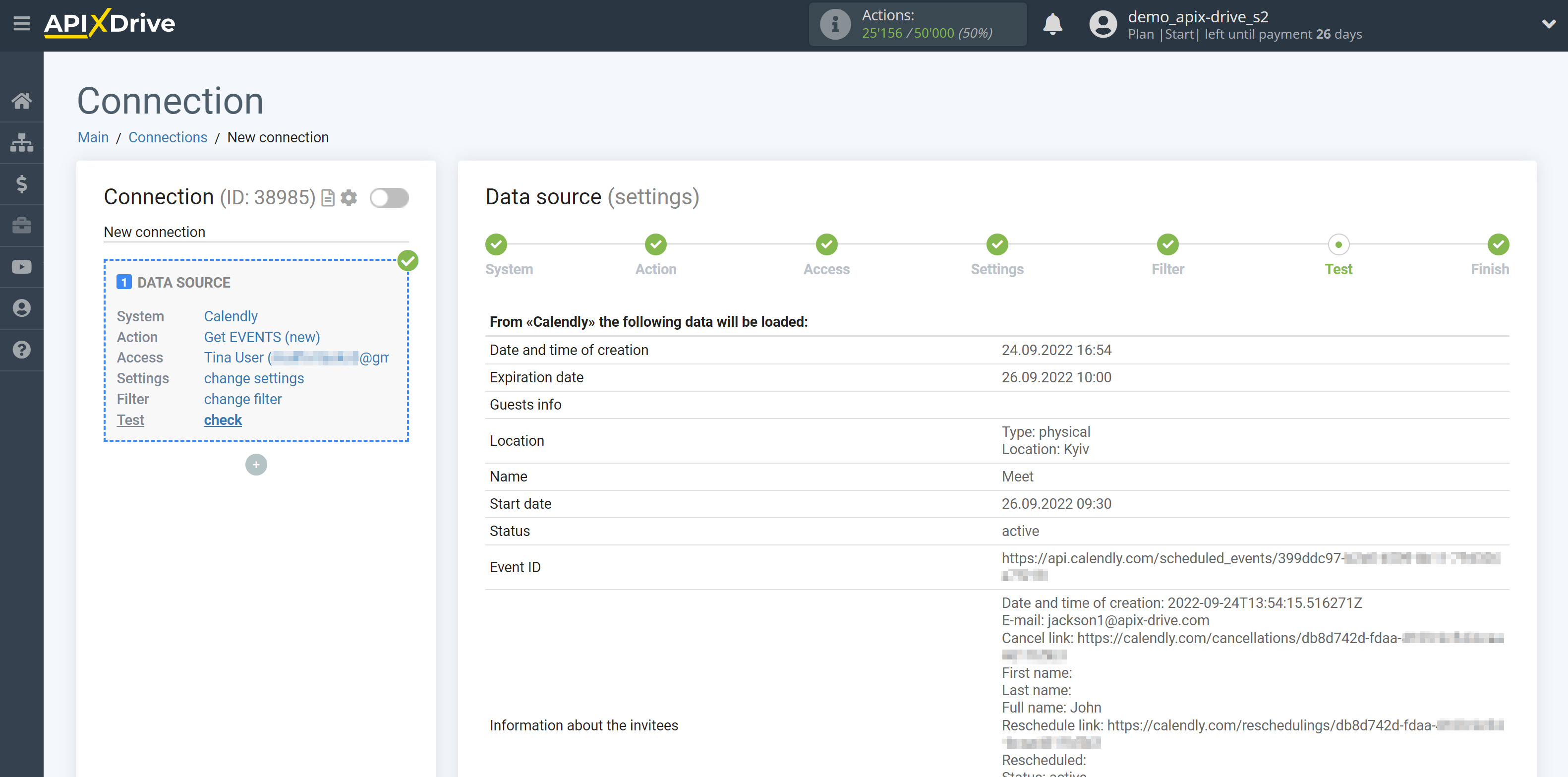 How to Connect Calendly as Data Source | Data Test