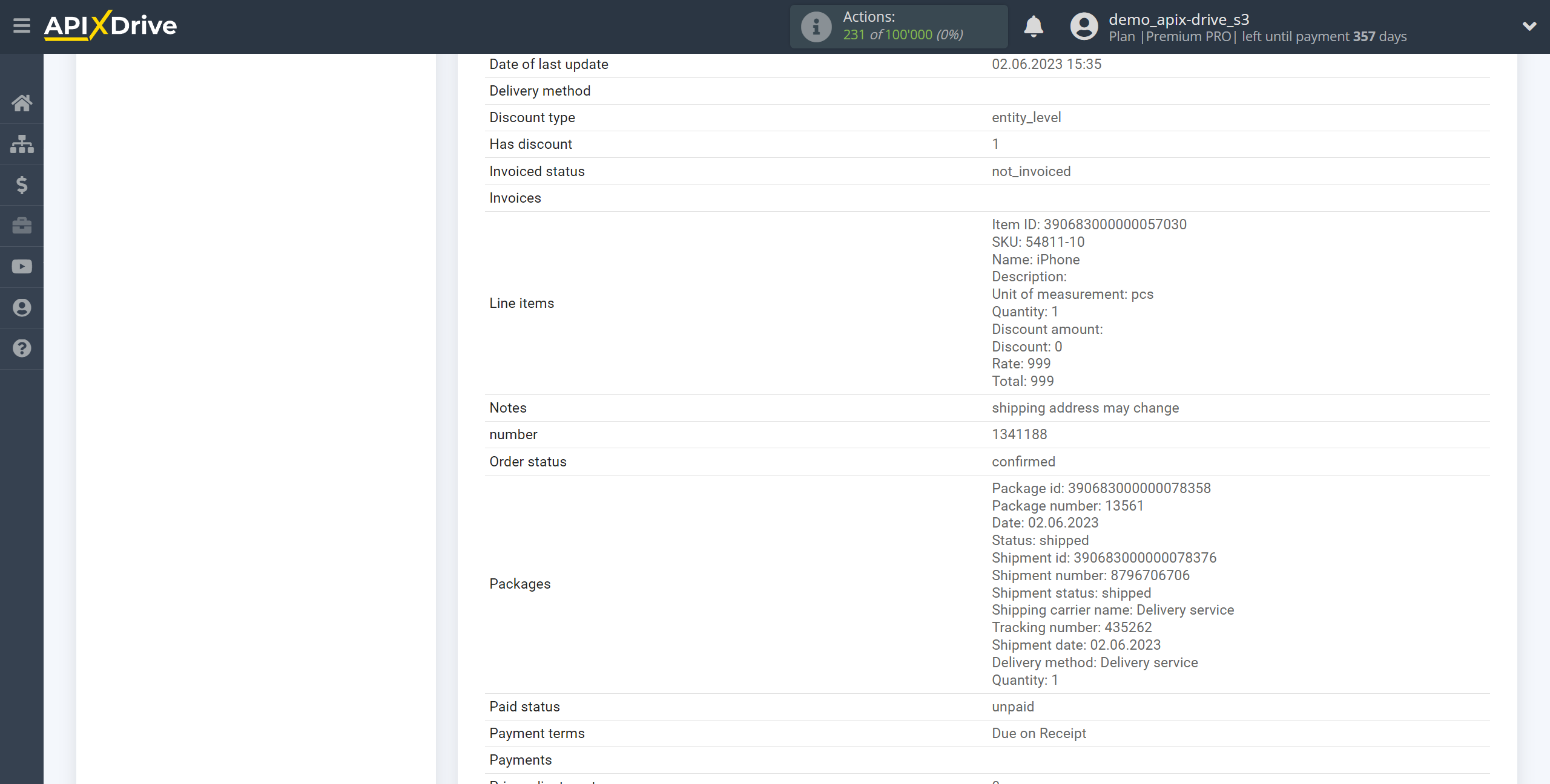 Setting up Zoho Inventory Sales Order Search in Google Sheets | Test data